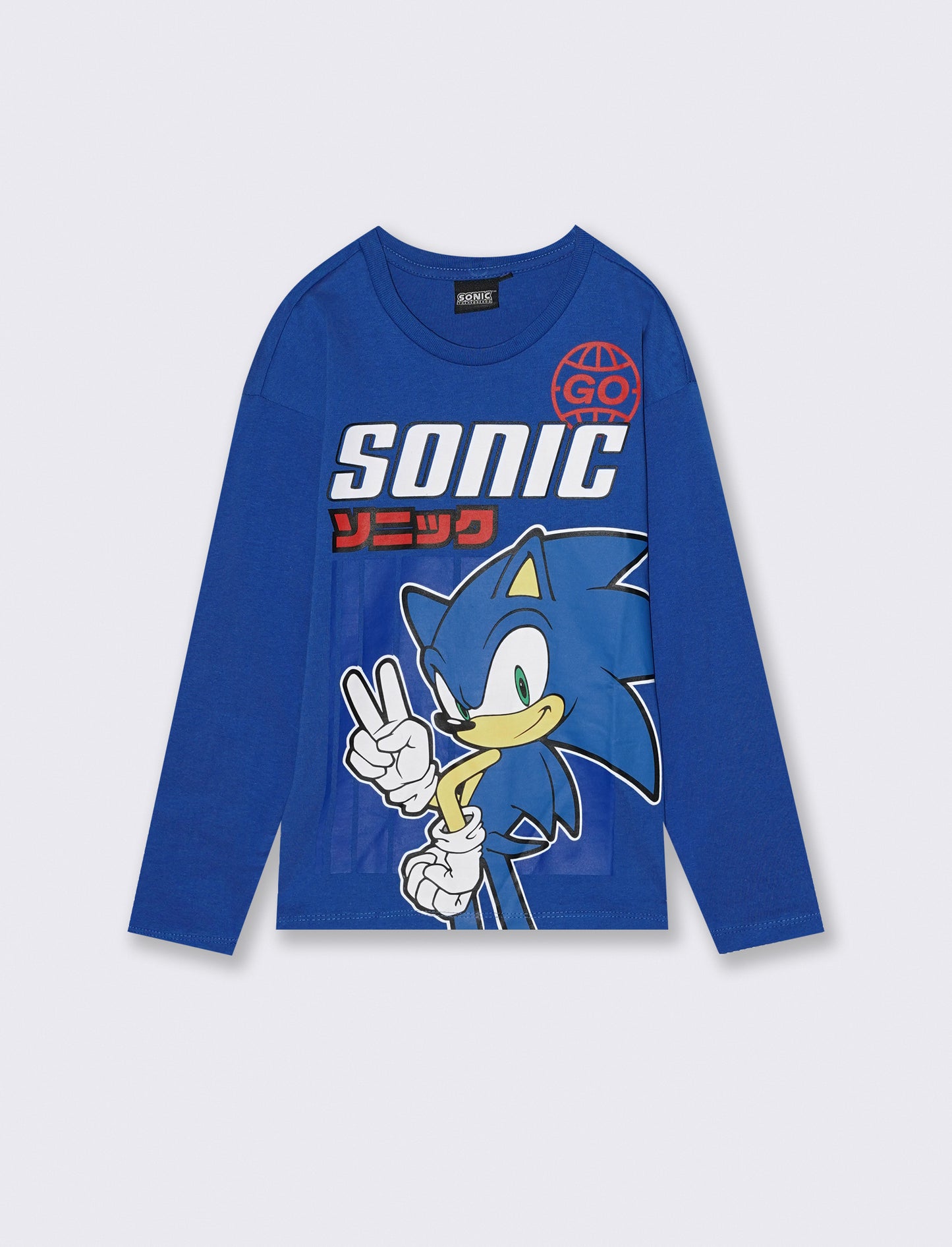 T-SHIRT GIRO COLLO  SONIC - Blu cobalto