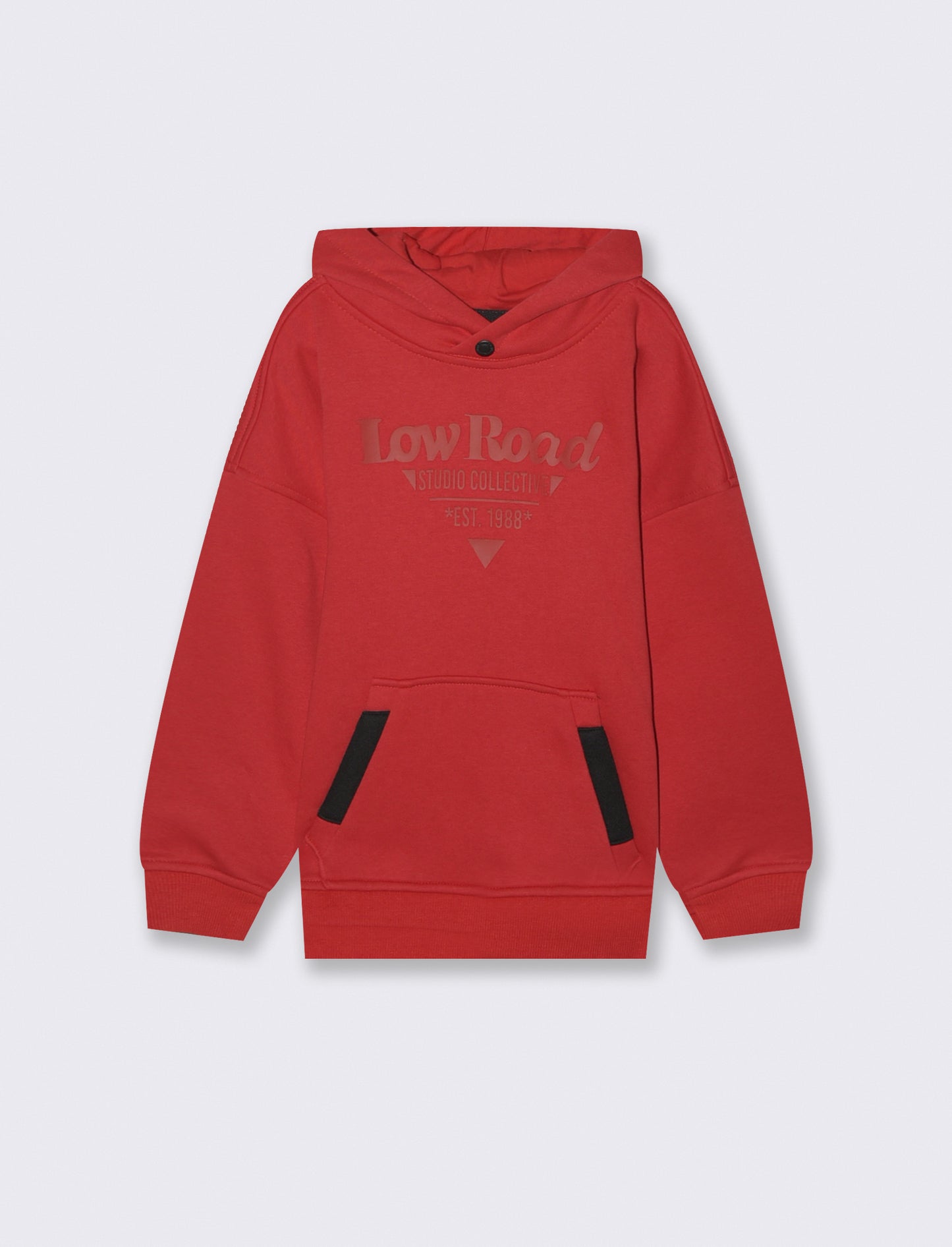 FELPA CON CAPPUCCIO - Rosso
