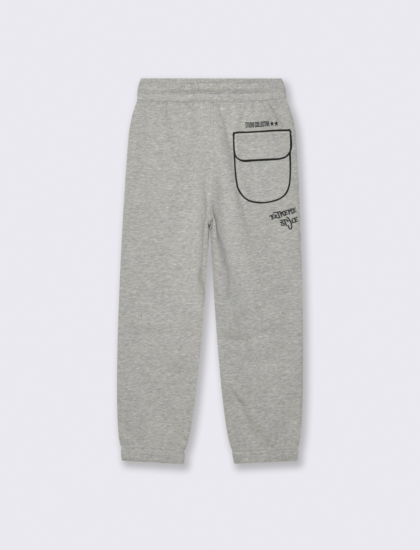 JOGGER IN FELPA GARZATA - Grigio mel.