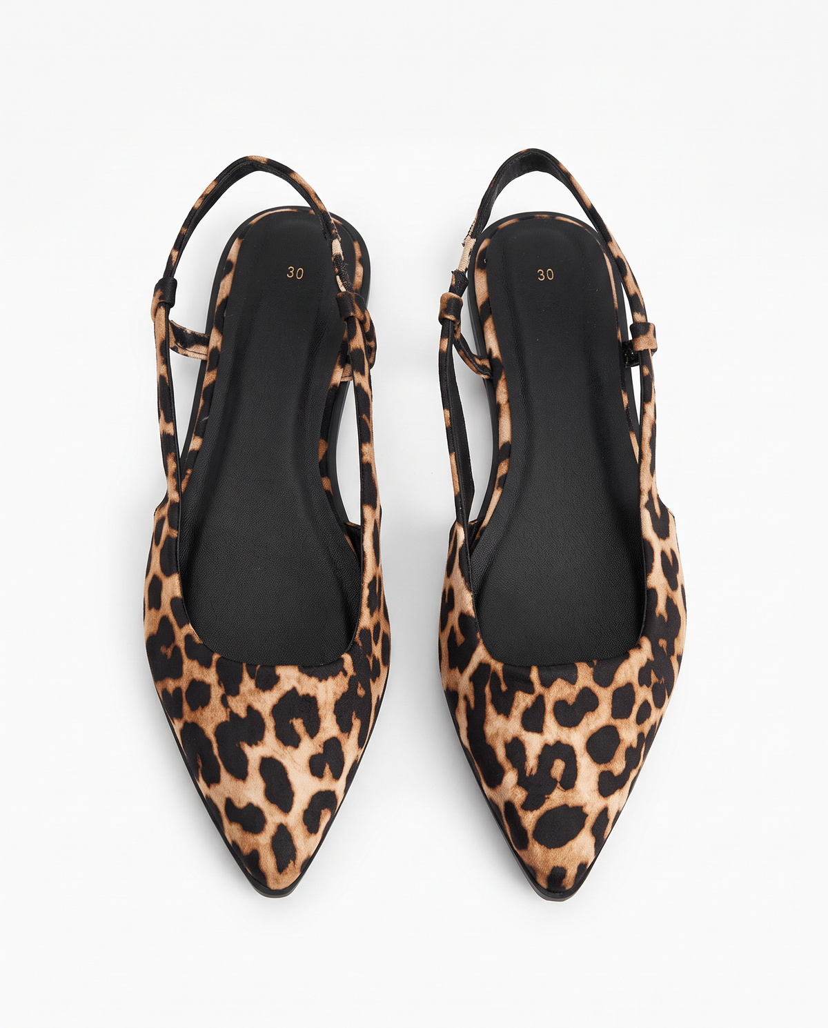 Slingback in raso  da donna. - Maculato