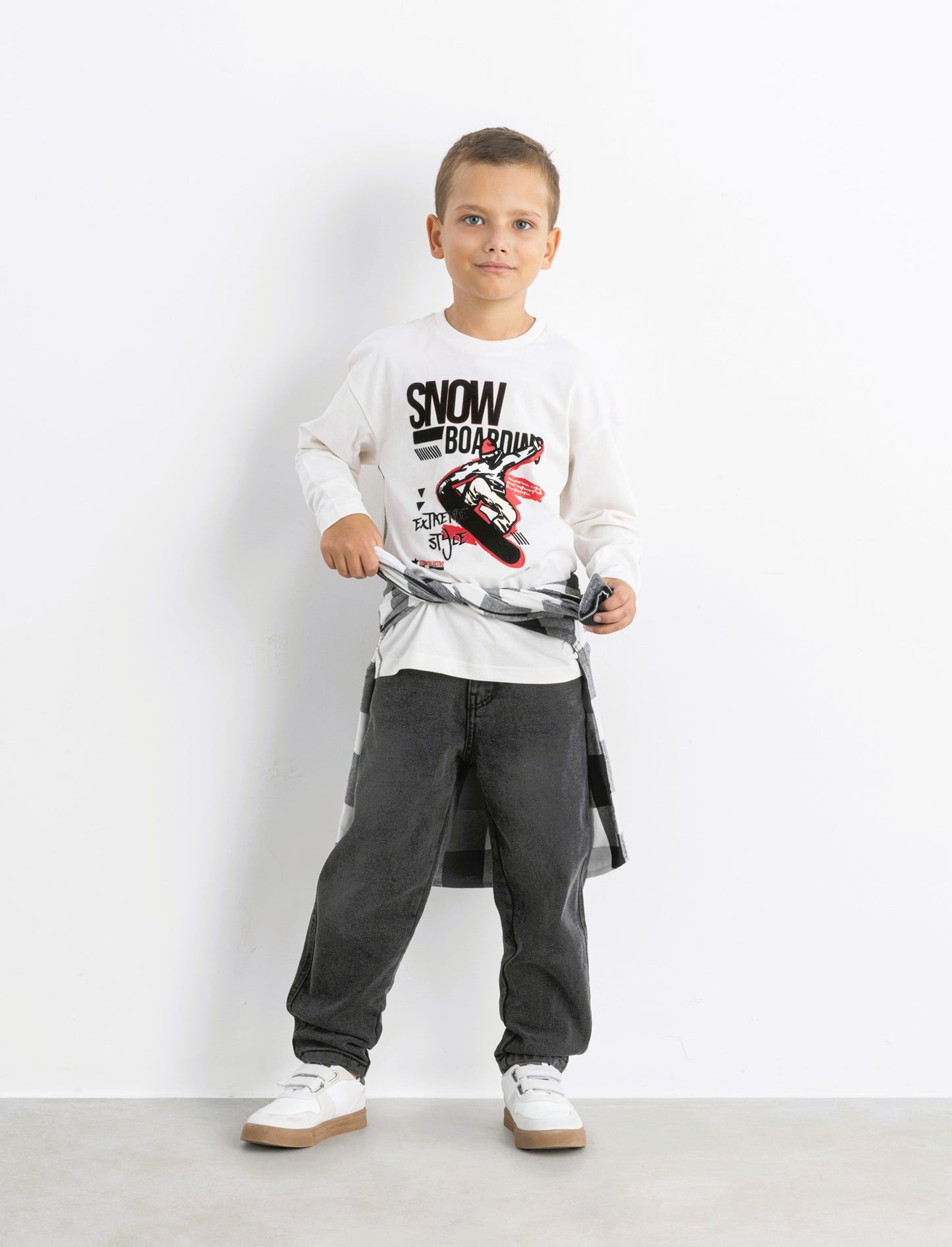 T-SHIRT MANICA LUNGA - Bianco latte