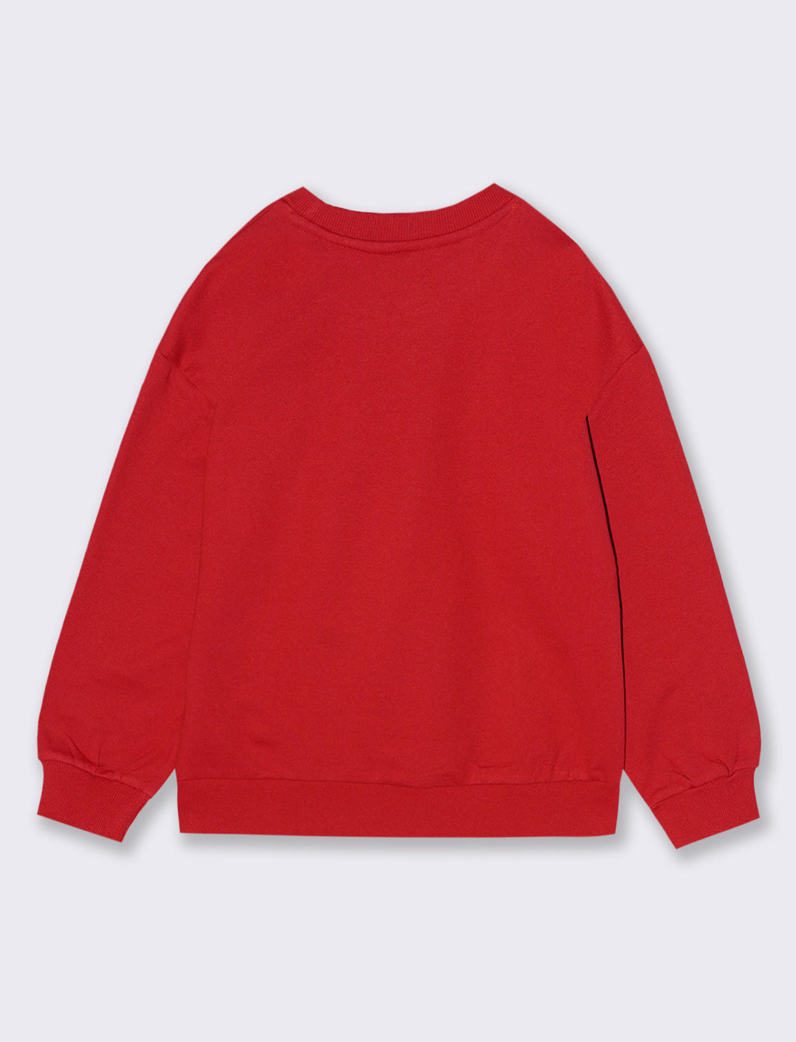 Felpa girocollo a manica lunga con stampa natalizia Stitch - Rosso