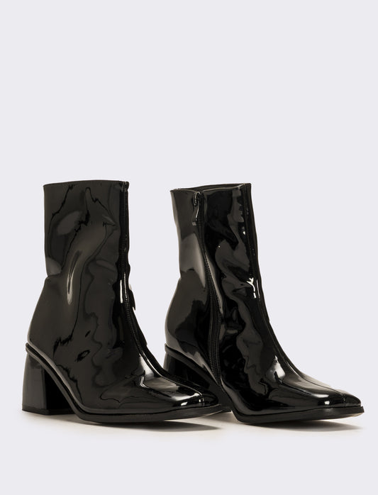 Tronchetto da donna con tacco - Nero