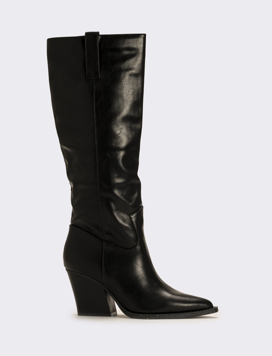 Stivale stile texano da donna - Nero