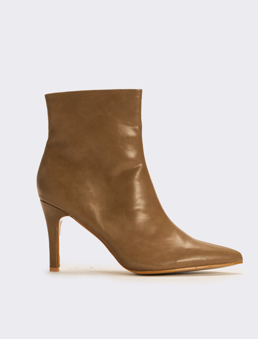 Tronchetto da donna con tacco a spillo - Grigio fango
