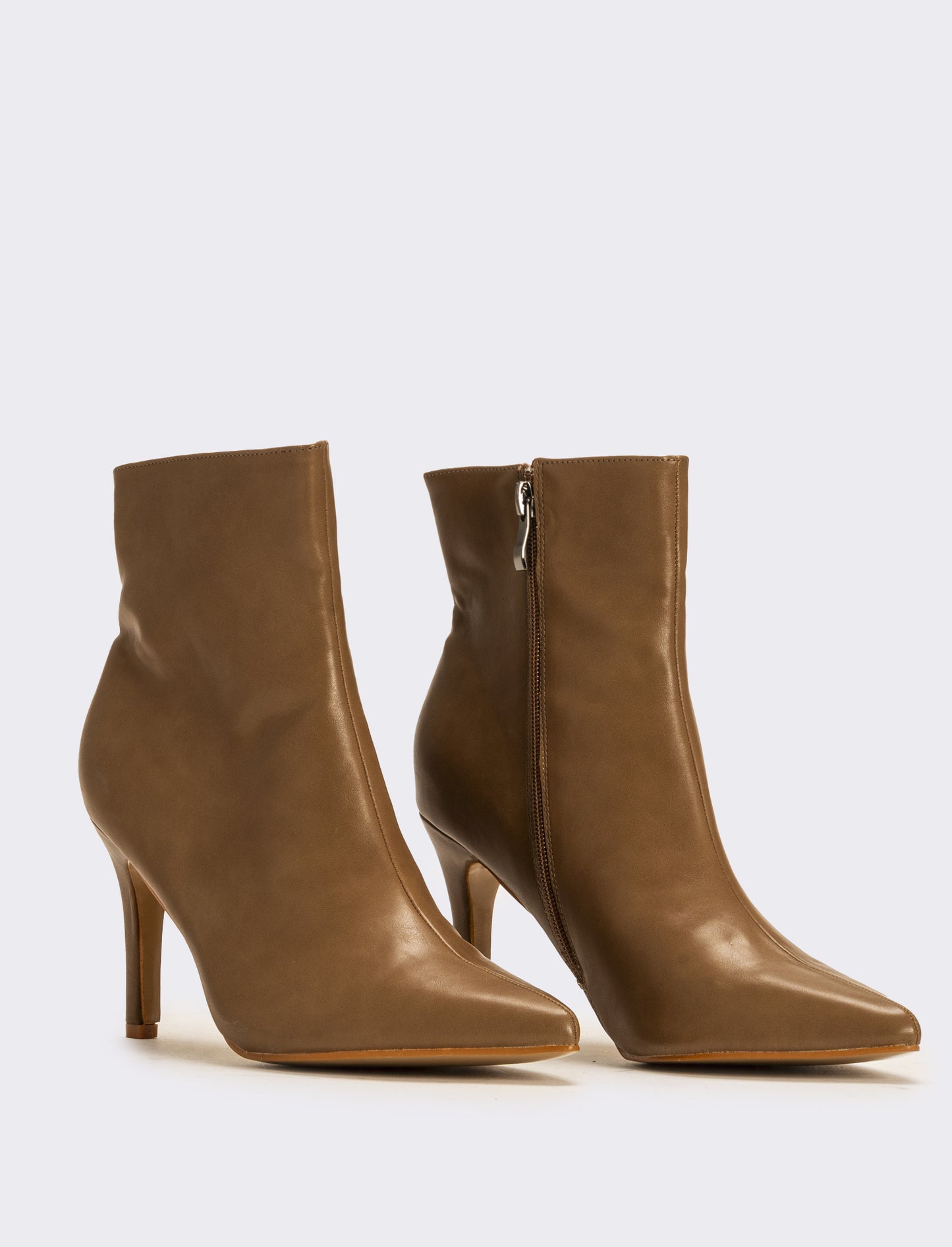 Tronchetto da donna con tacco a spillo - Grigio fango