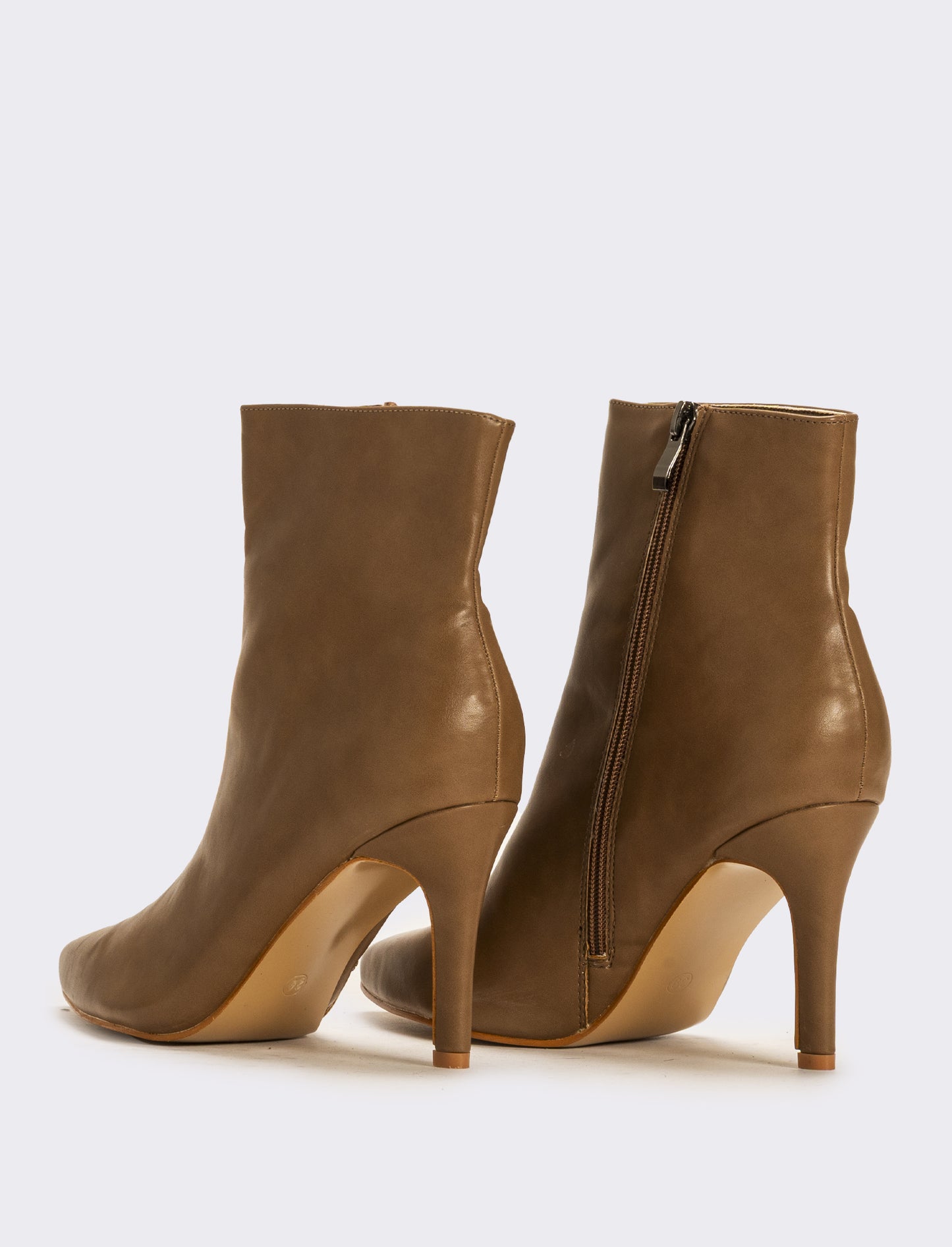 Tronchetto da donna con tacco a spillo - Grigio fango