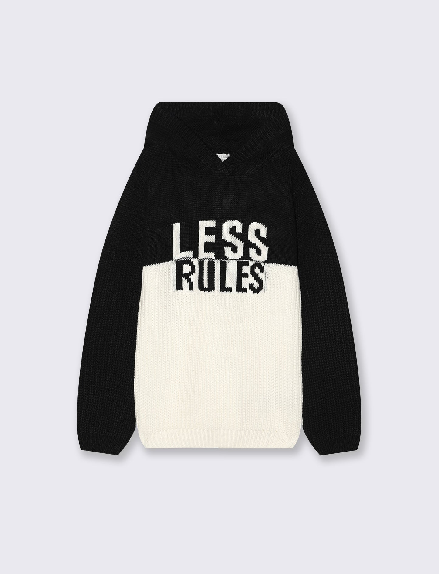 MAGLIA BICOLOR IN  JACQUARD - Nero