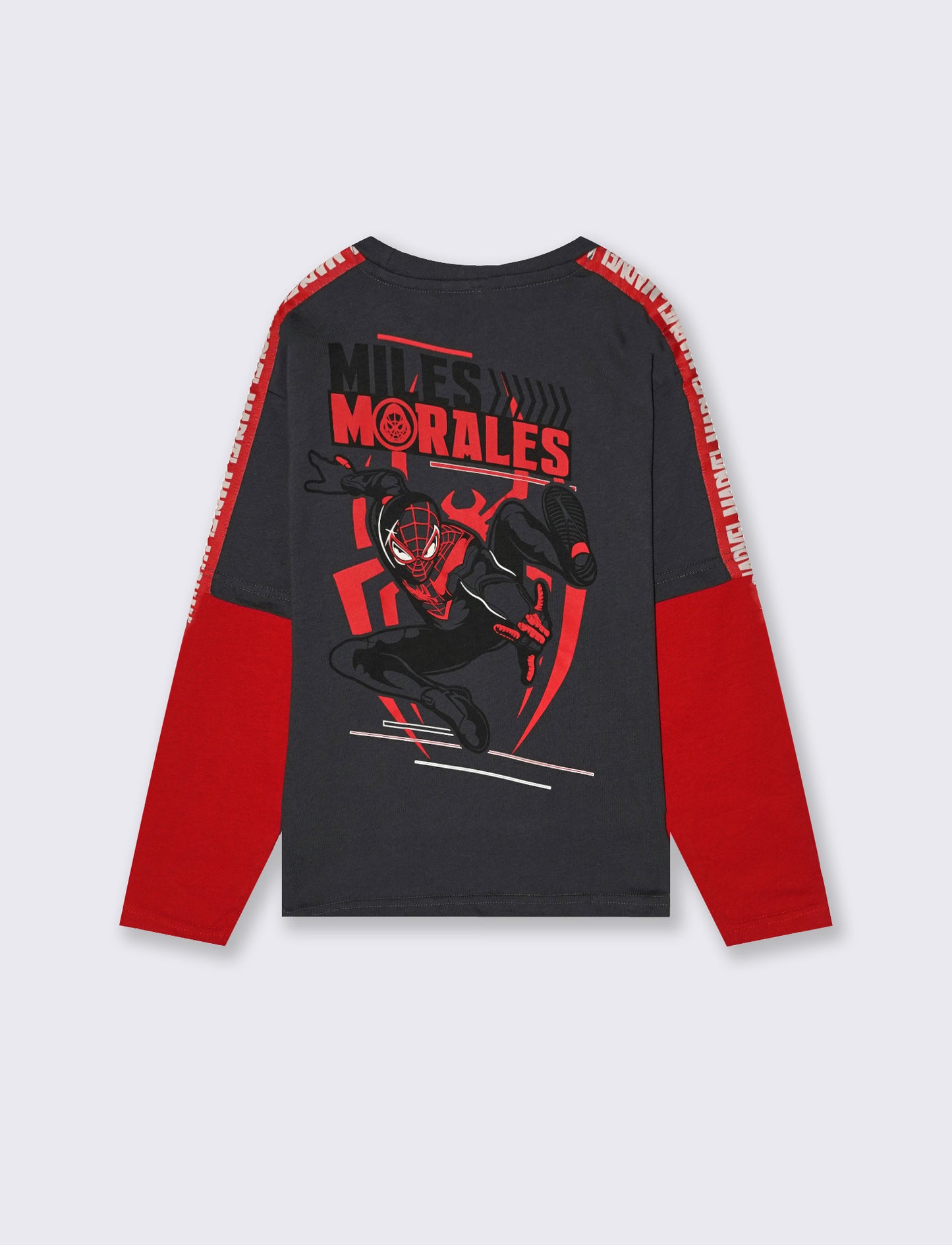 T-SHIRT FINTA MEZZA MANICA  SPIDERMAN - Grigio piombo