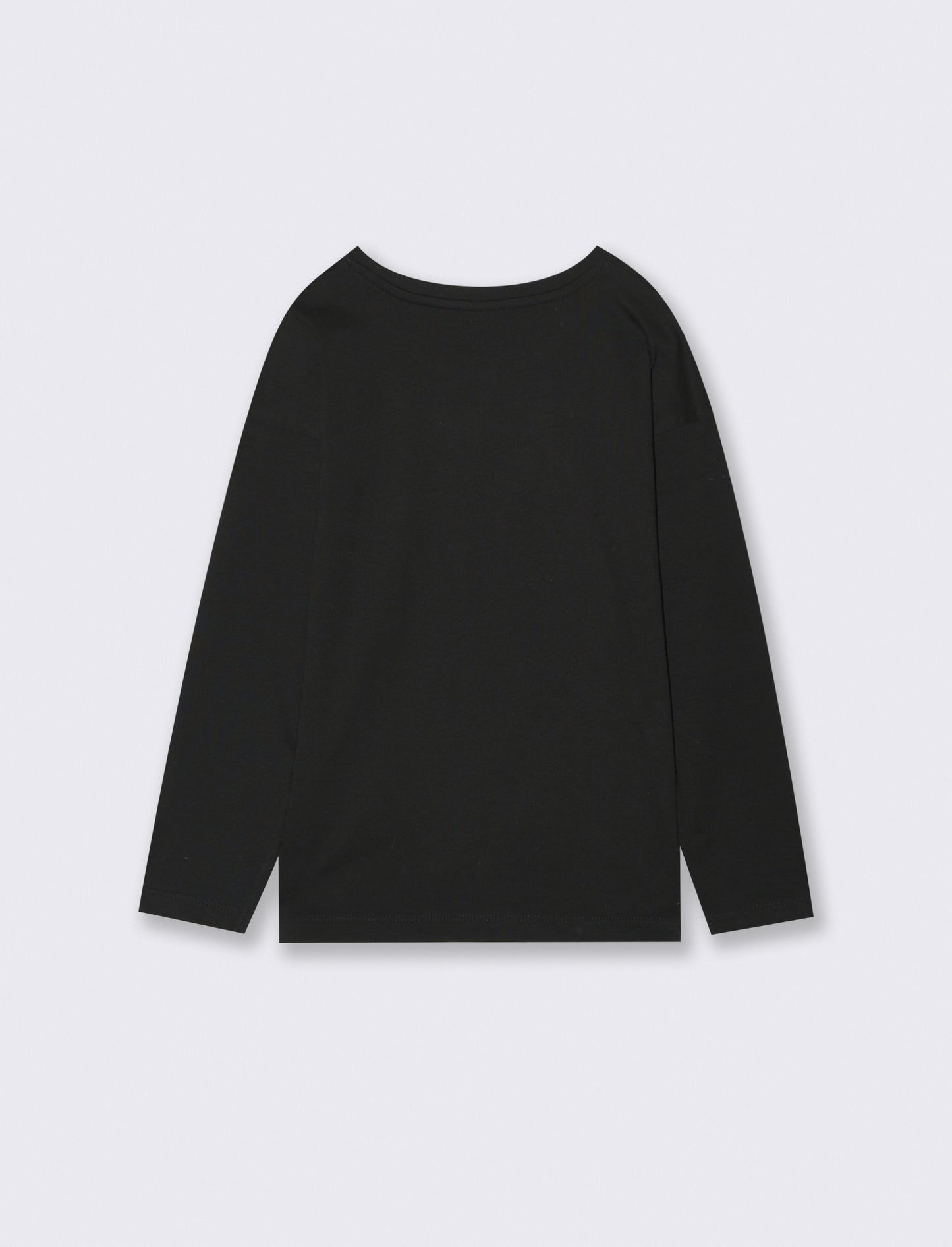 T-shirt manica lunga in cotone con stampa Barbie - Nero
