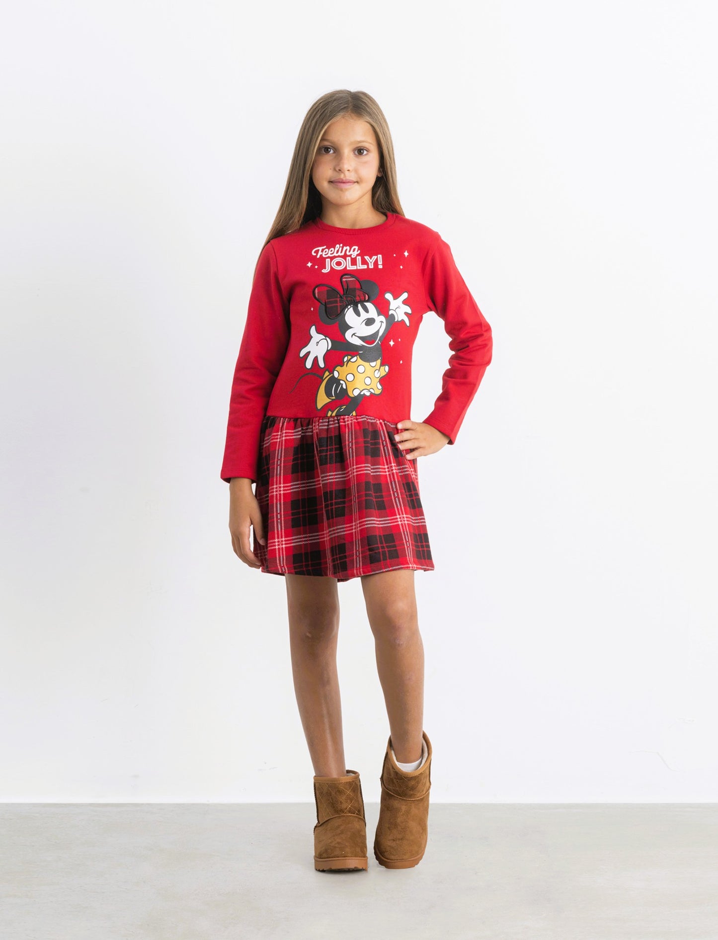 Vestito natalizio Disney Minnie. - Rosso