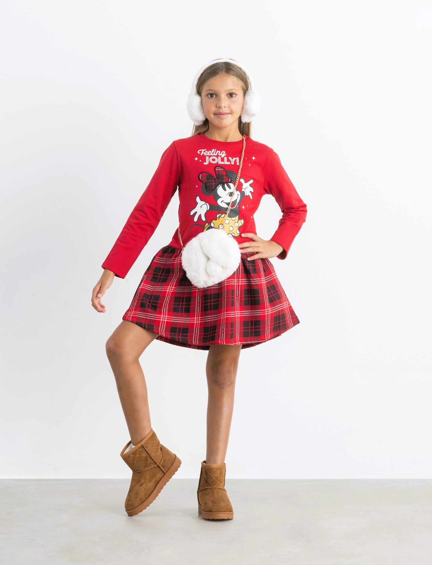 Vestito natalizio Disney Minnie. - Rosso
