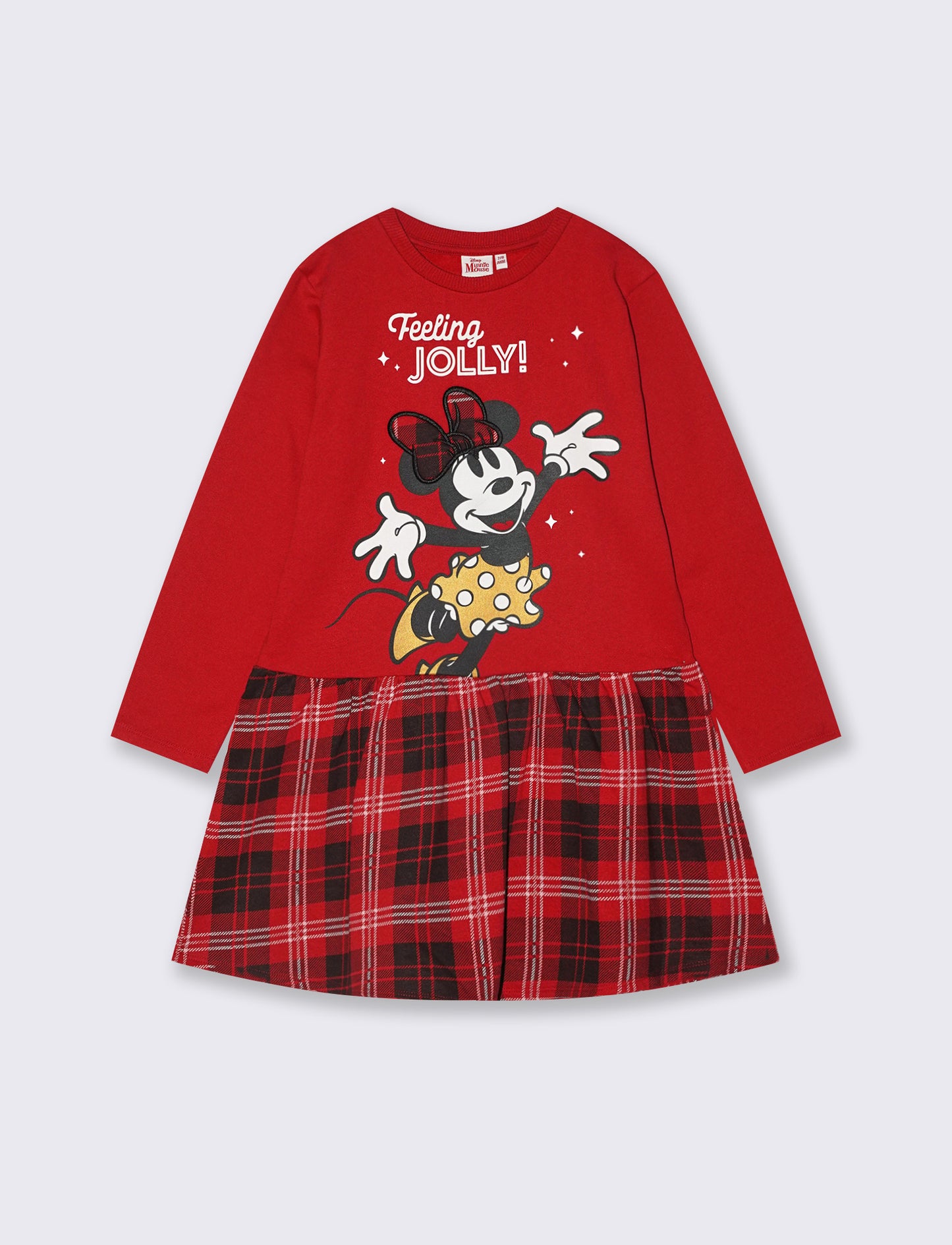 Vestito natalizio Disney Minnie. - Rosso