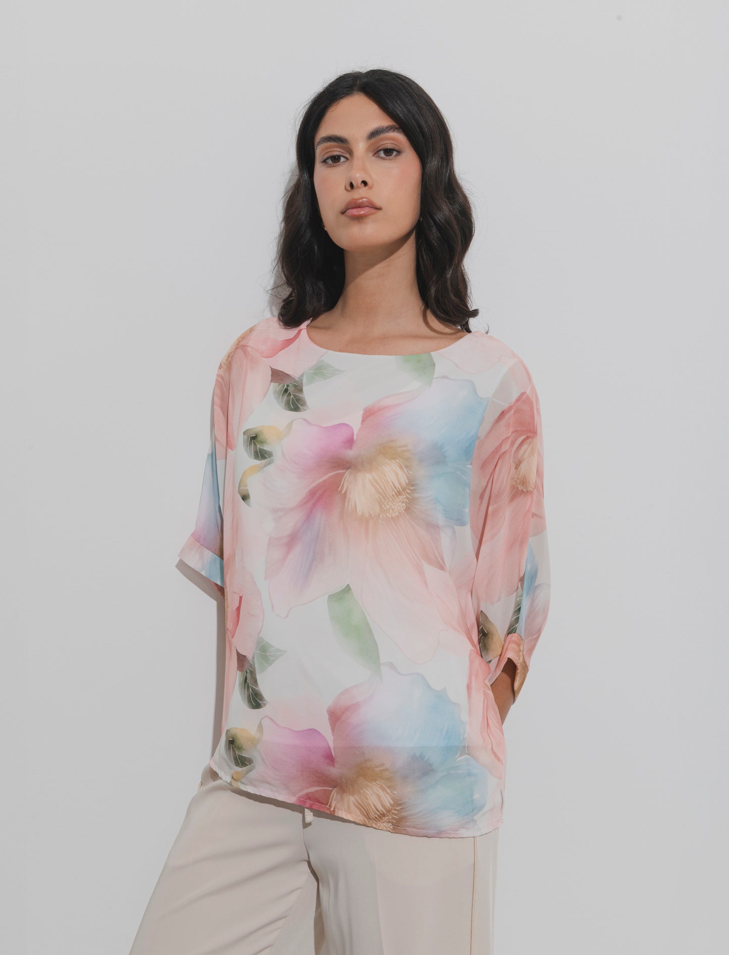 Casacca stampata da donna - Rosa