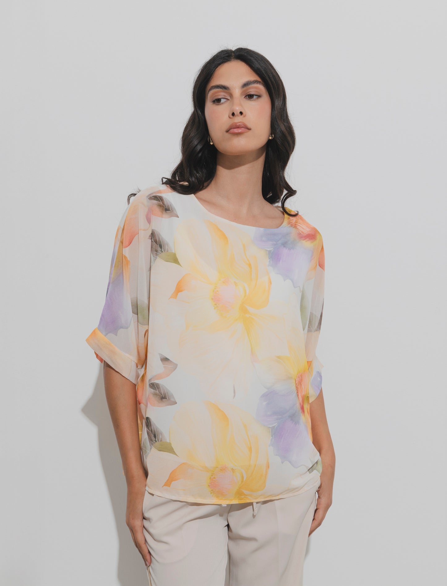 Casacca stampata da donna - Giallo