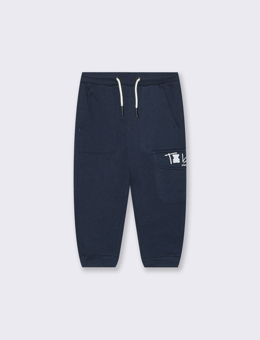 Jogger in felpa con tasche - Blu