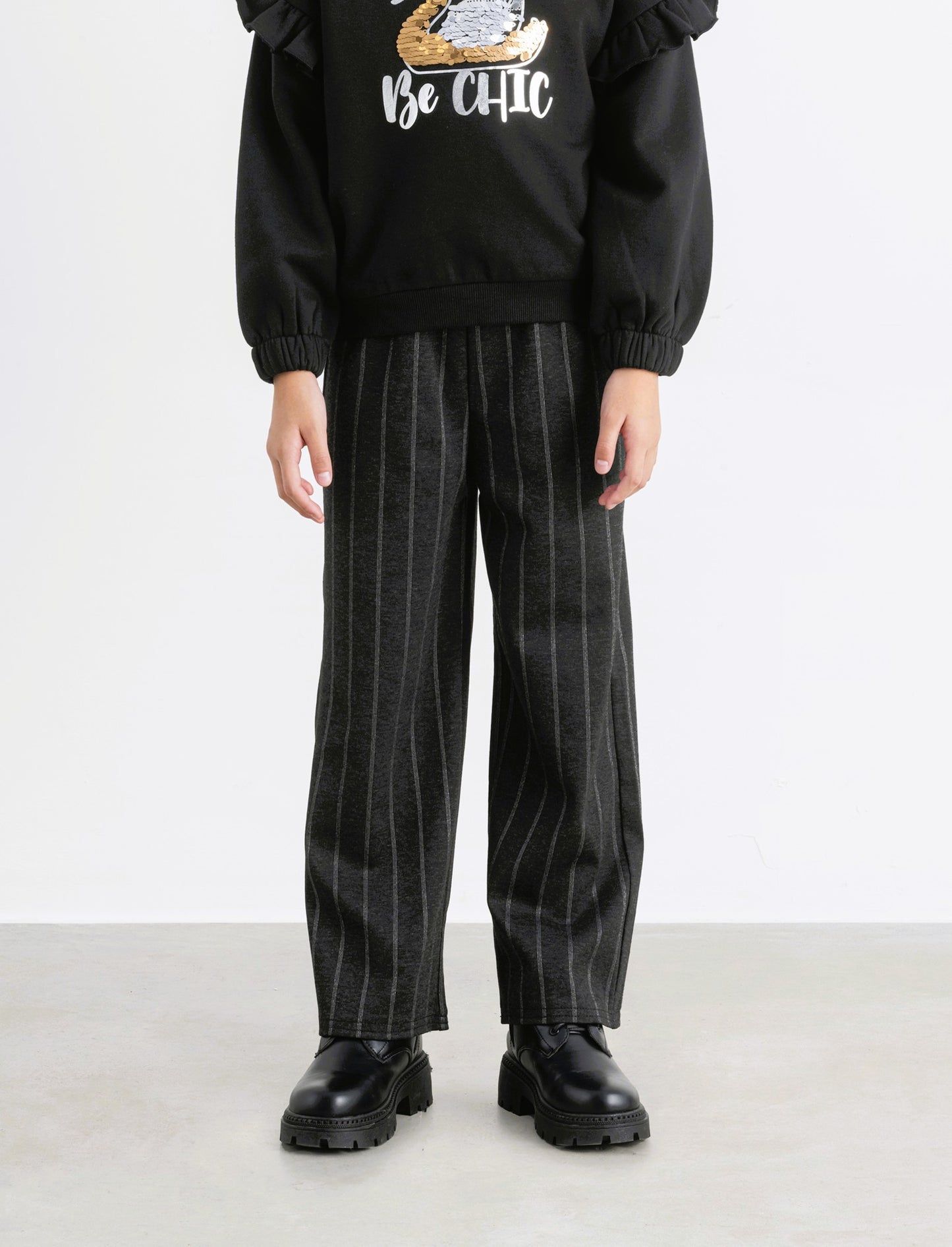 PANTALONI CON ELASTICO - Grigio piombo