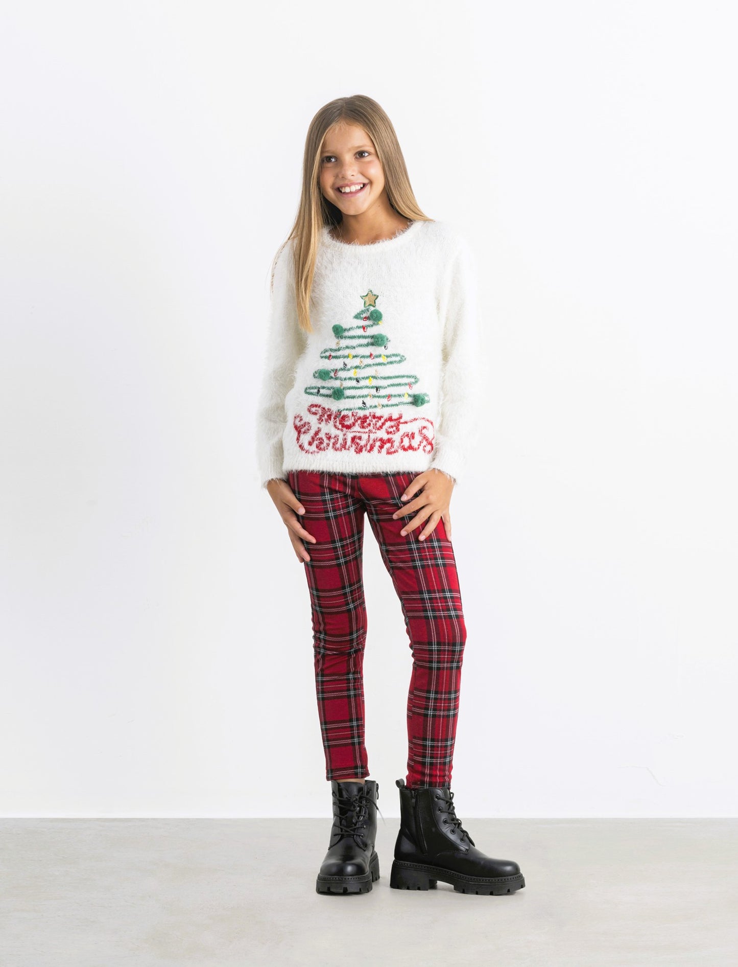 Leggings  da bambina quadri - Fantasia