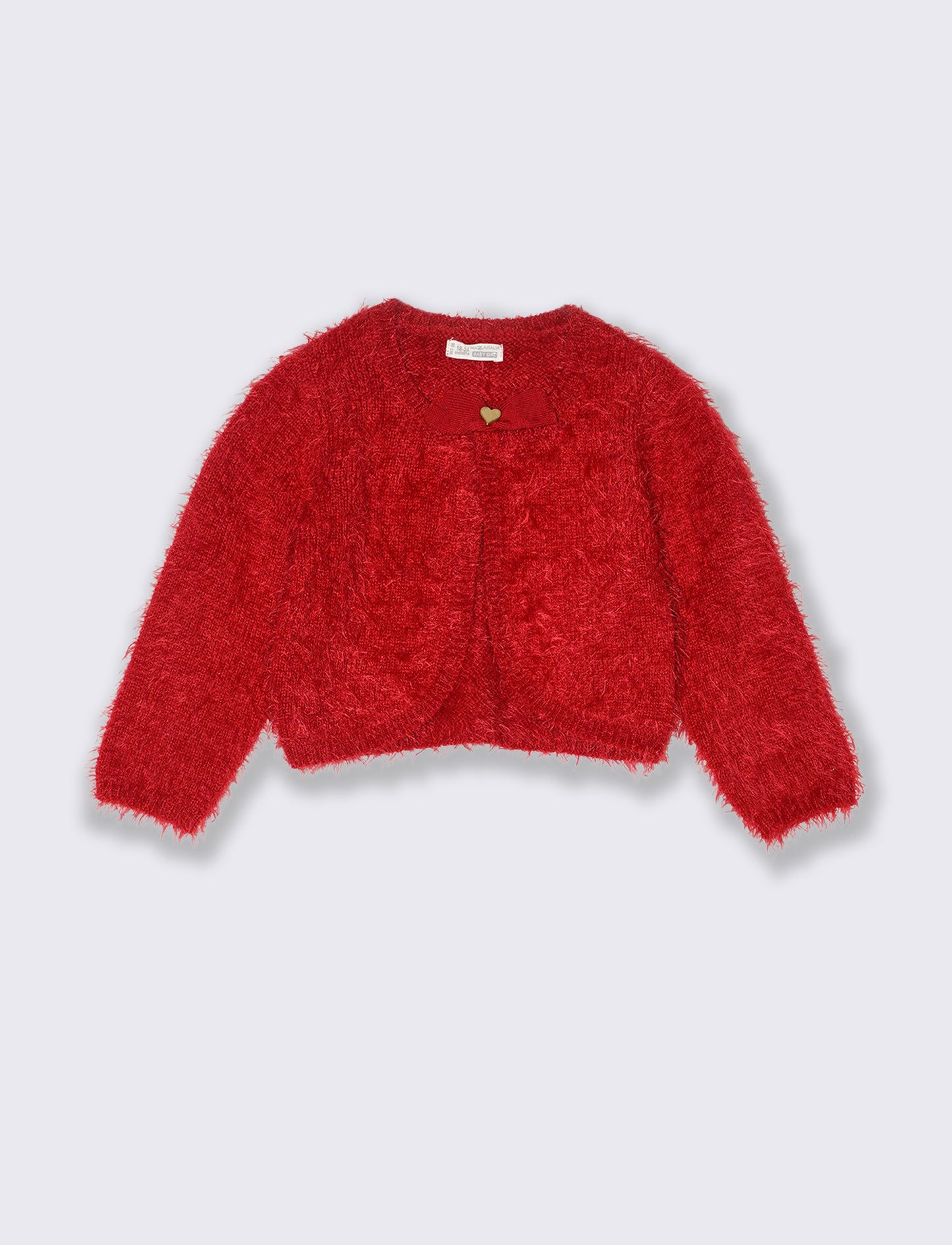 Cardigan con fiocco - Rosso