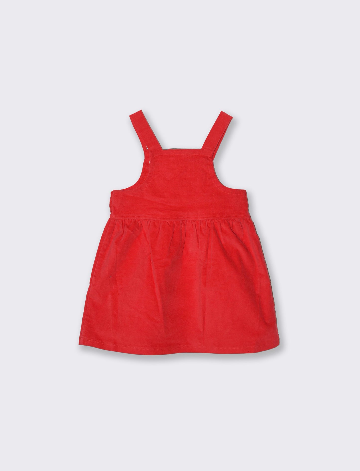 Salopette con tasca a cuore - Rosso