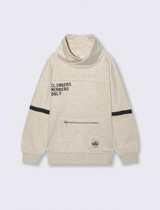 FELPA COLLO ALTO - Beige