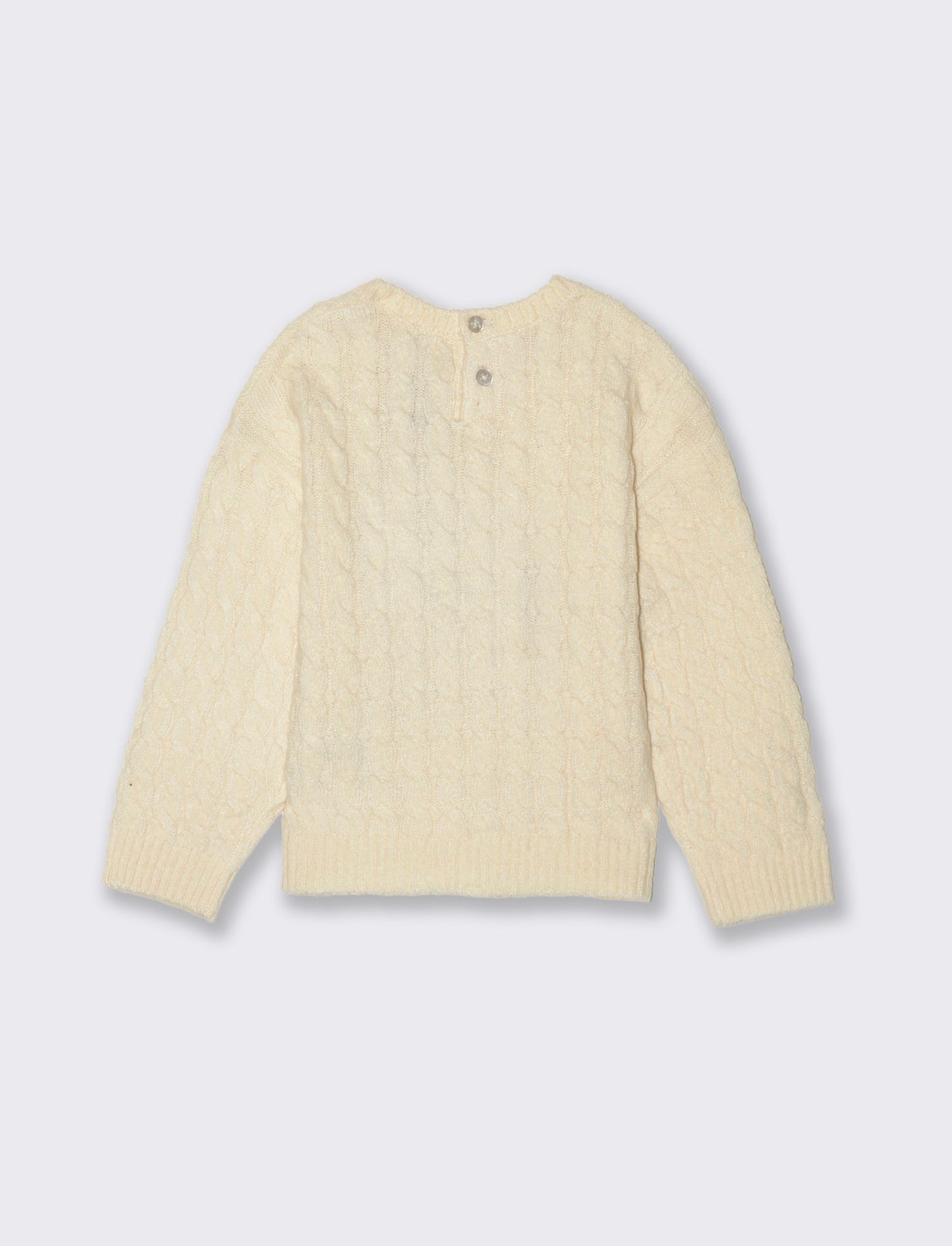 Maglia con trecce - Beige