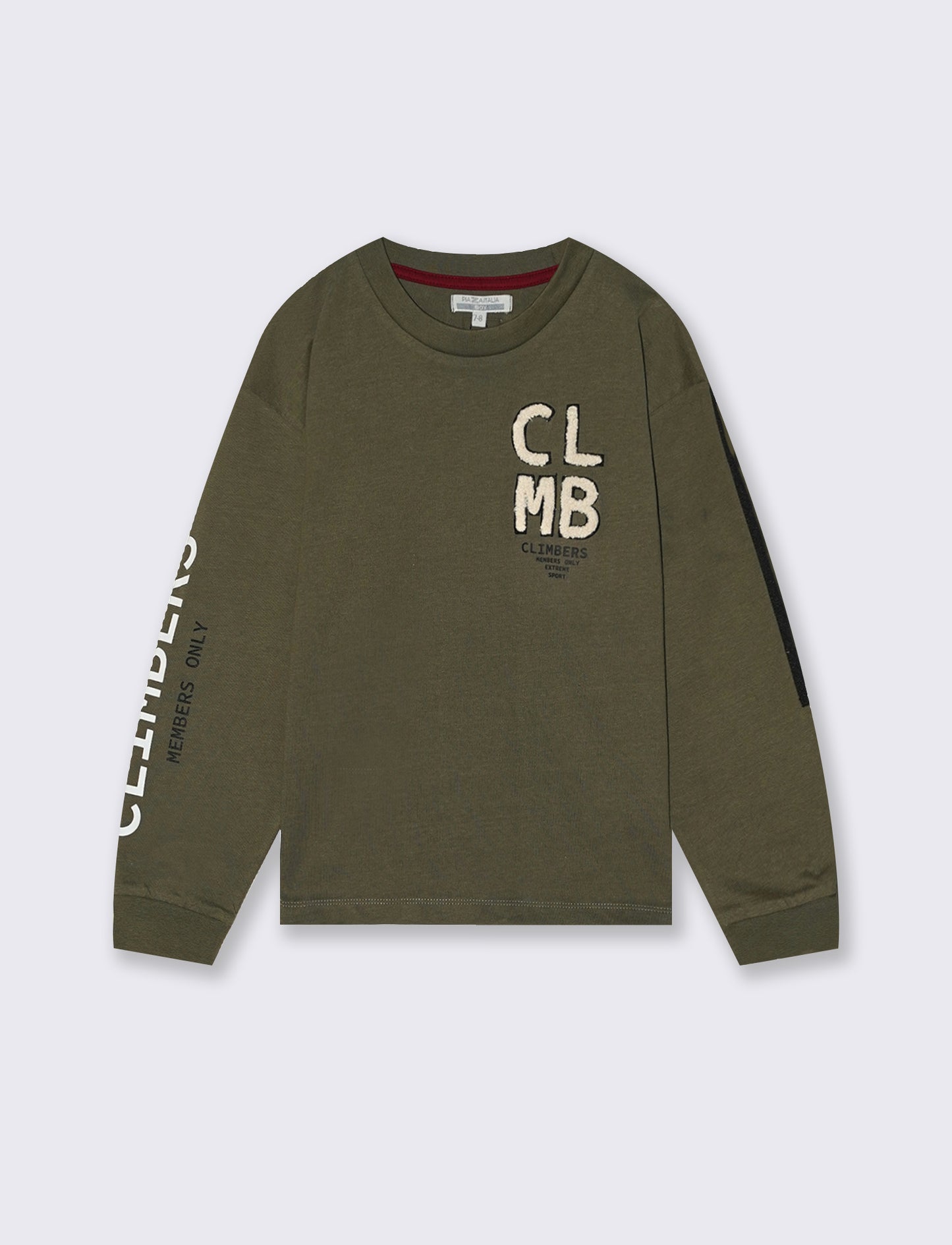 T-SHIRT CON POLSINO - Verde militare