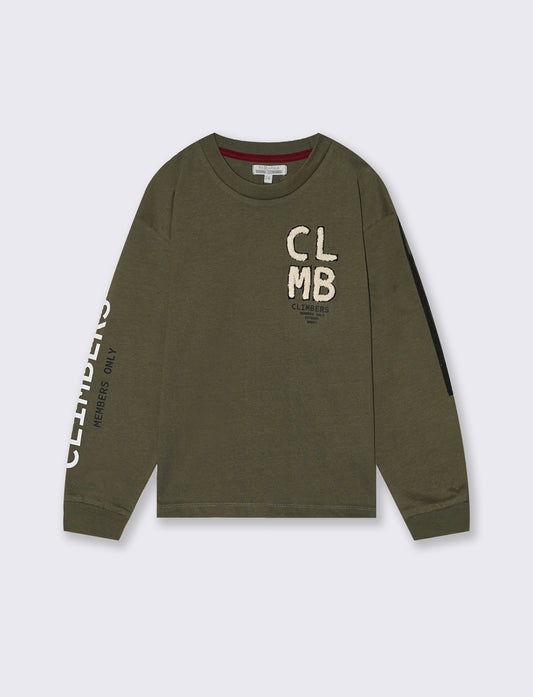 T-SHIRT CON POLSINO - Verde militare