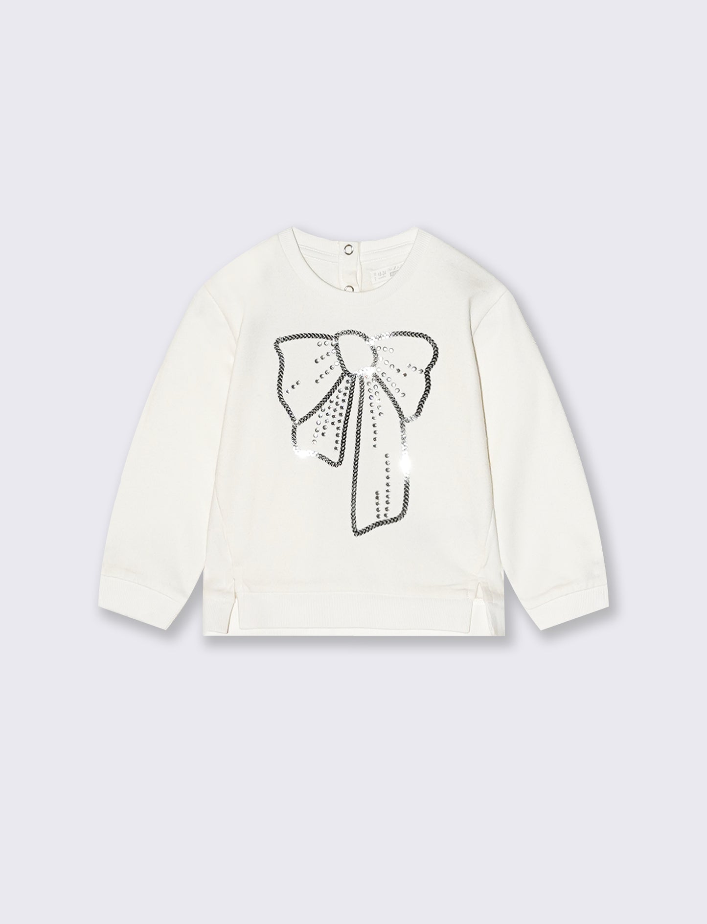 Felpa con applicazioni - Bianco latte