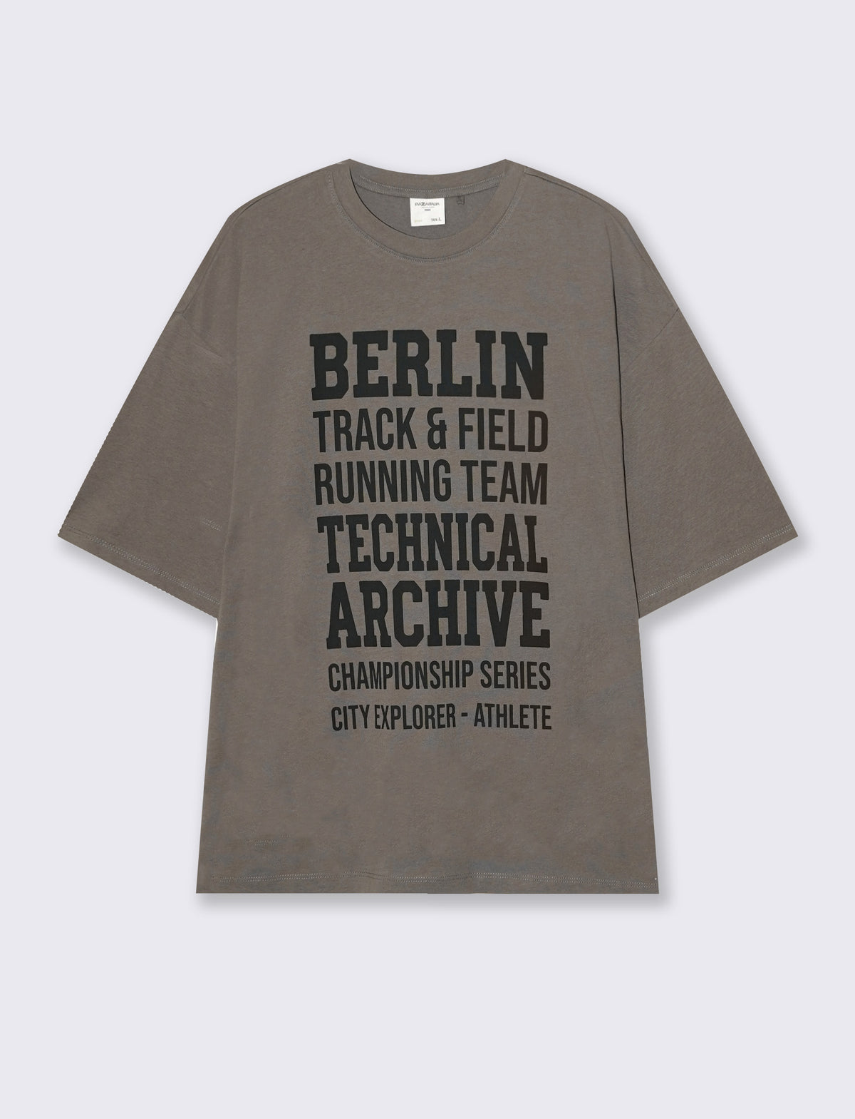 T-SHIRT IN COTONE CON STAMPE BOXY FIT - Grigio