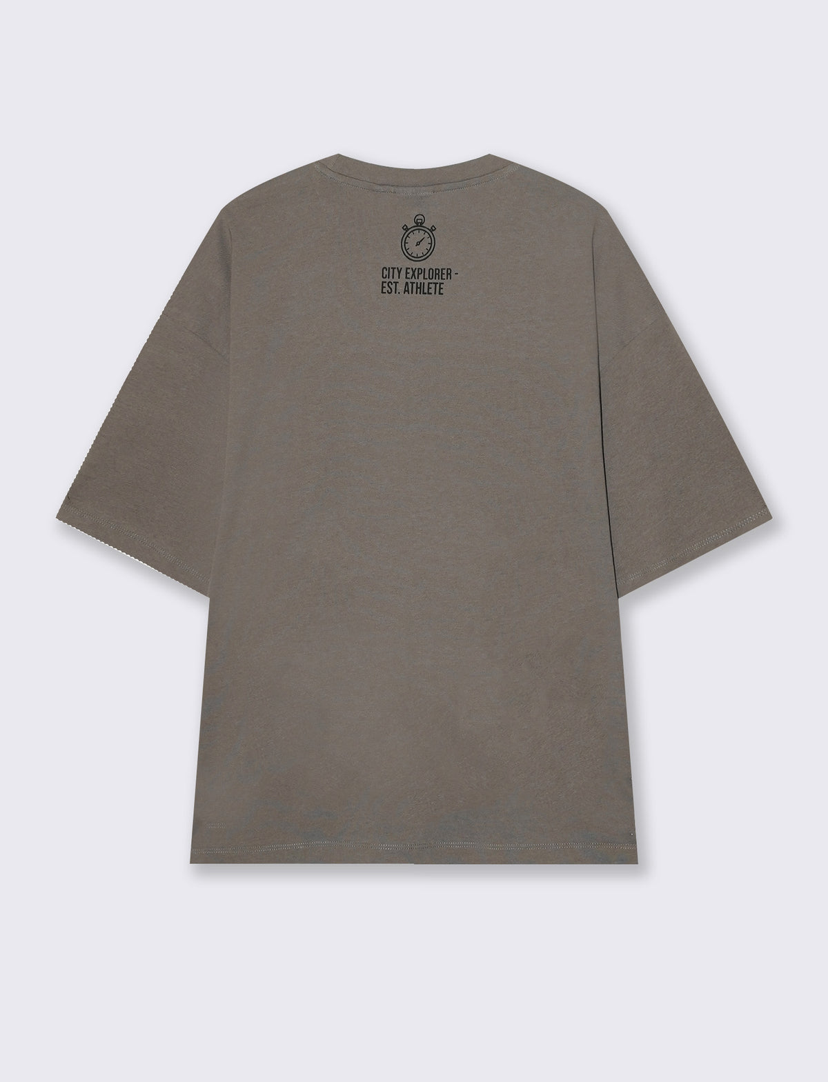 T-SHIRT IN COTONE CON STAMPE BOXY FIT - Grigio