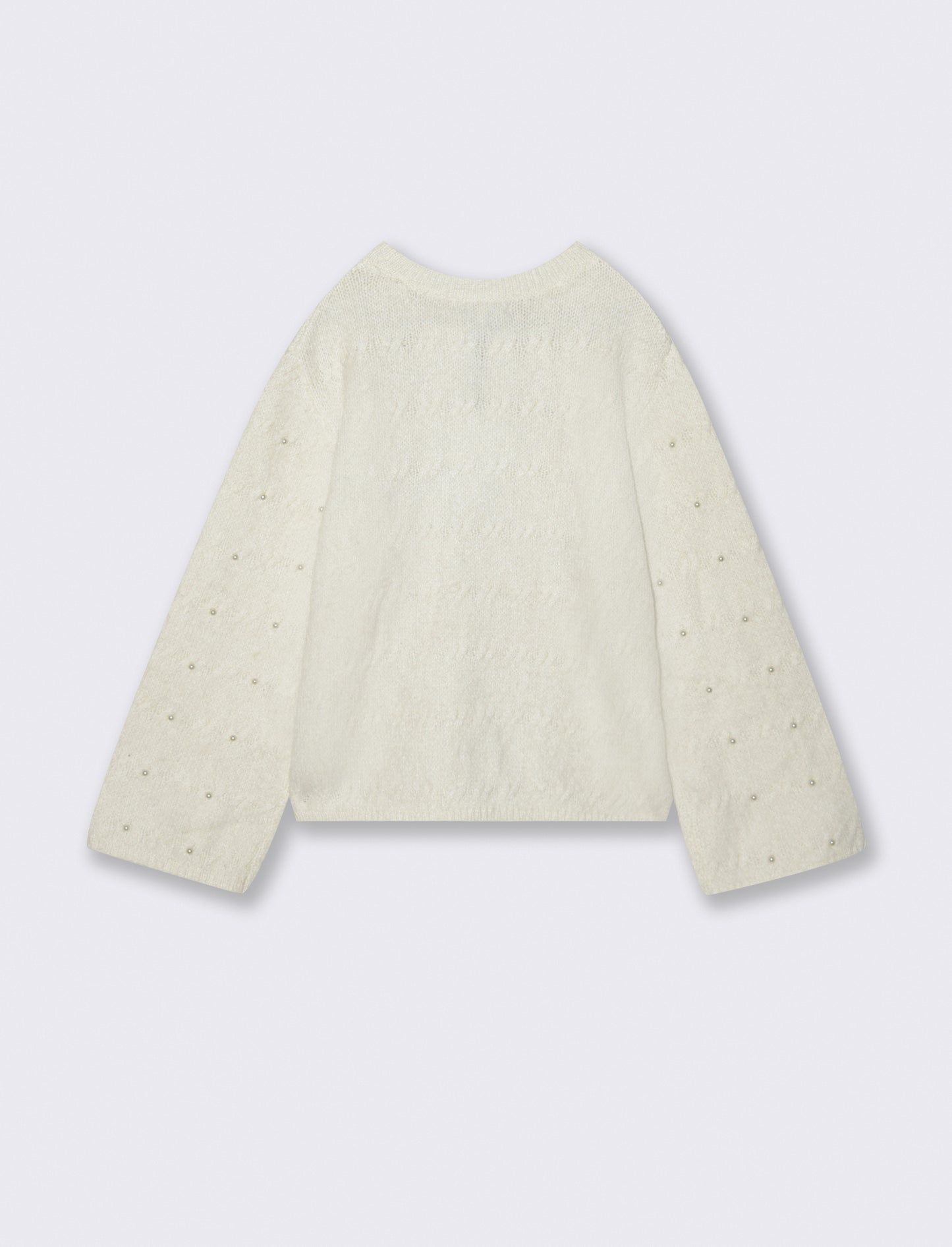 Maglia con perle - Bianco sporco