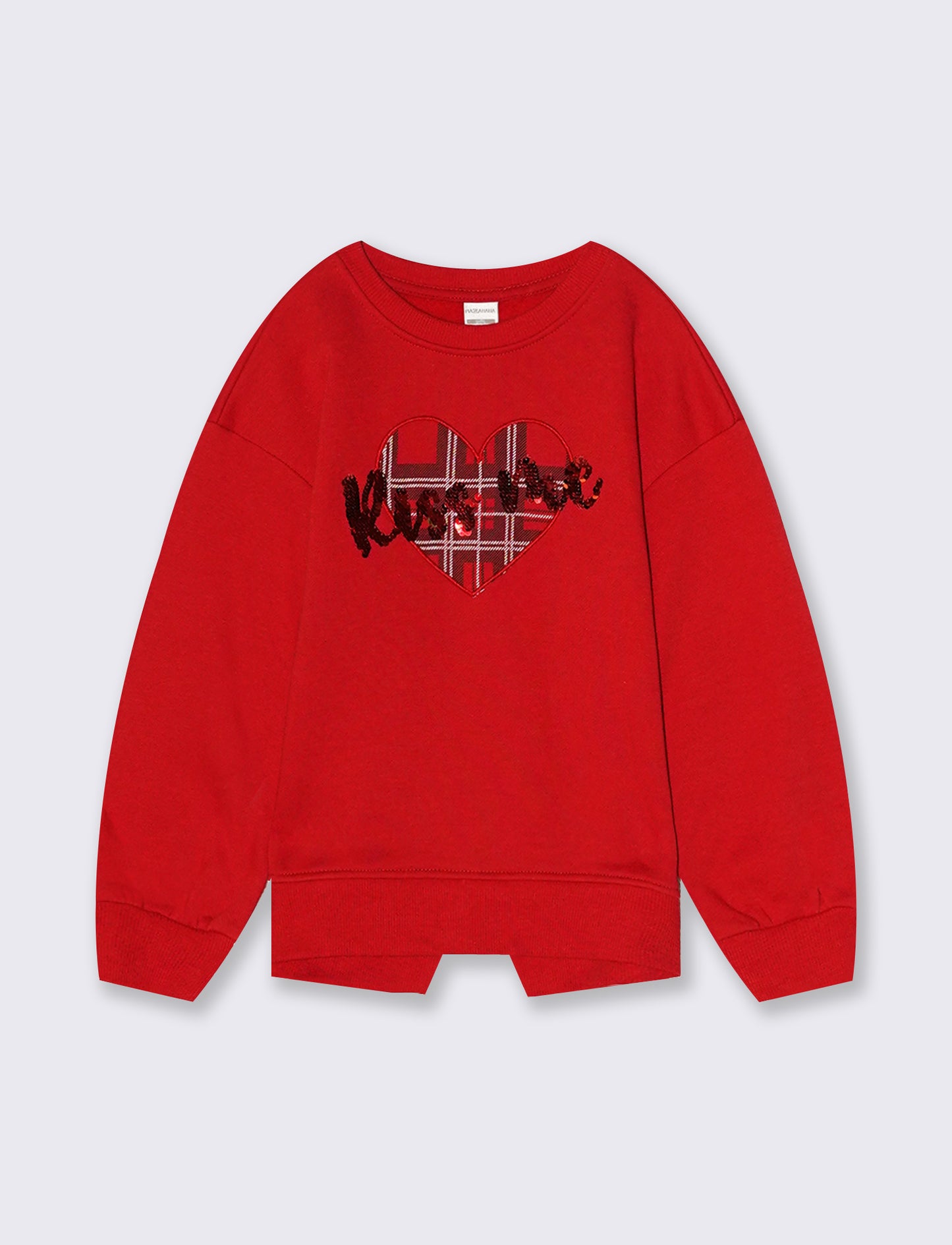 Felpa da bambina patch - Rosso