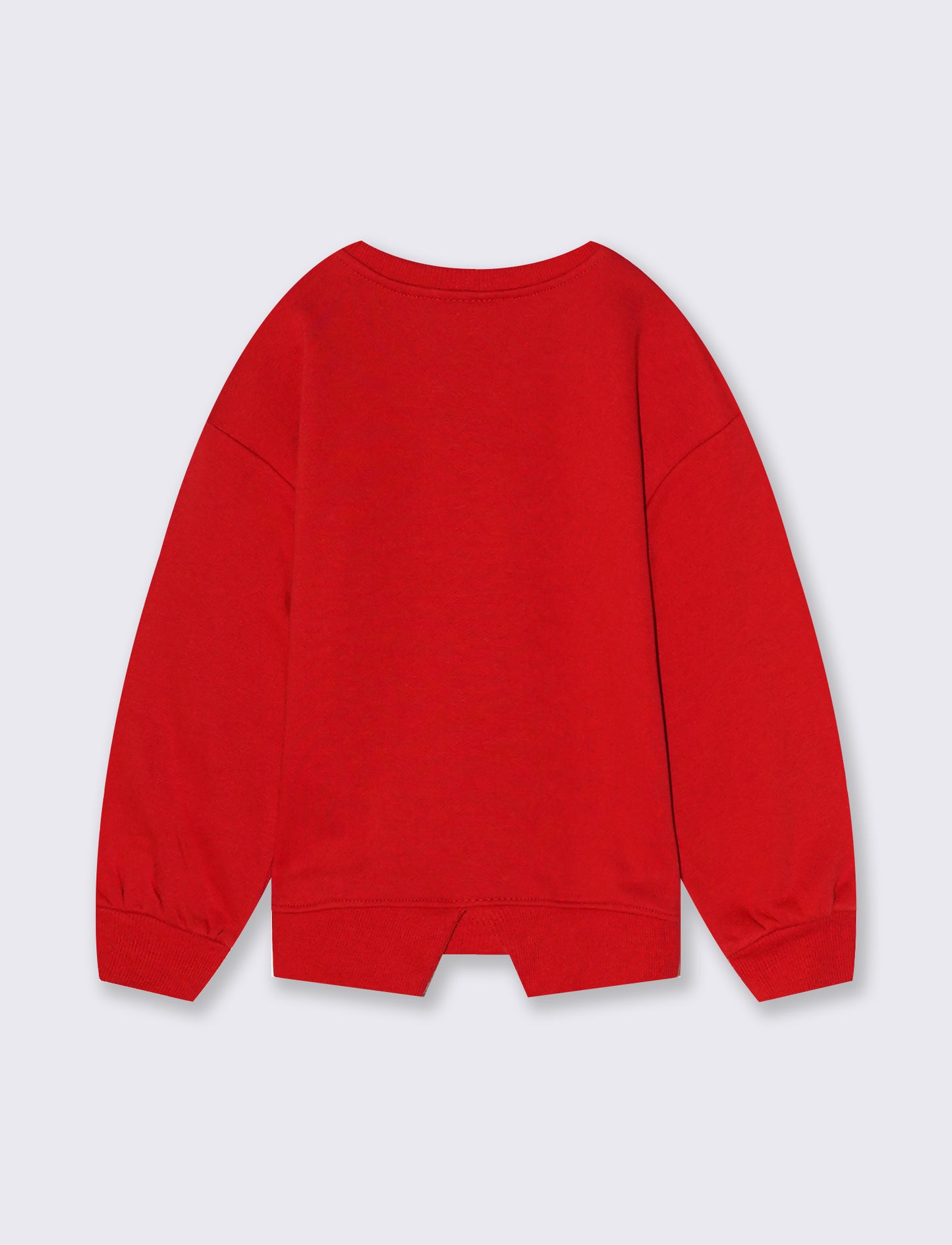 Felpa da bambina patch - Rosso
