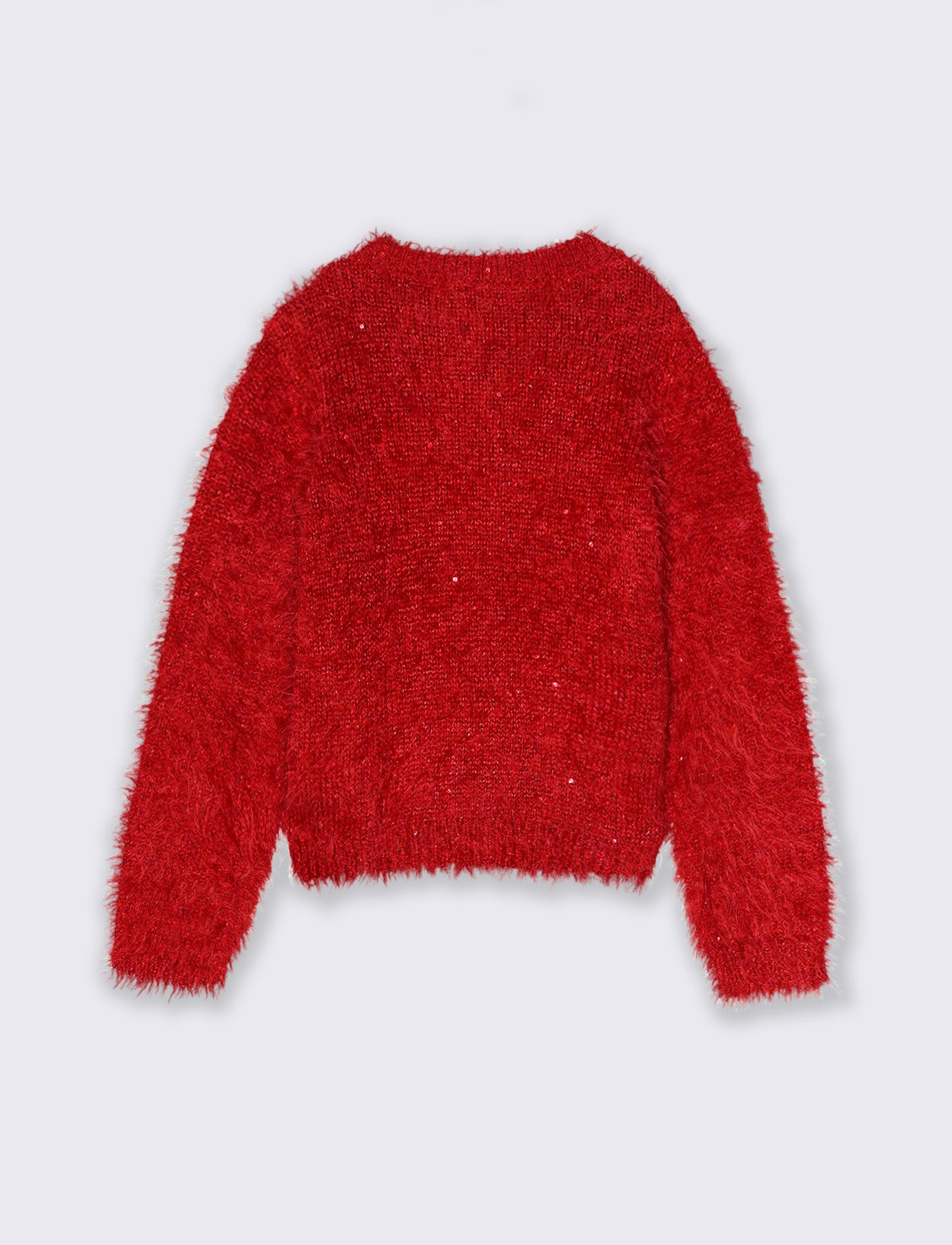 Cardigan girocollo - Rosso