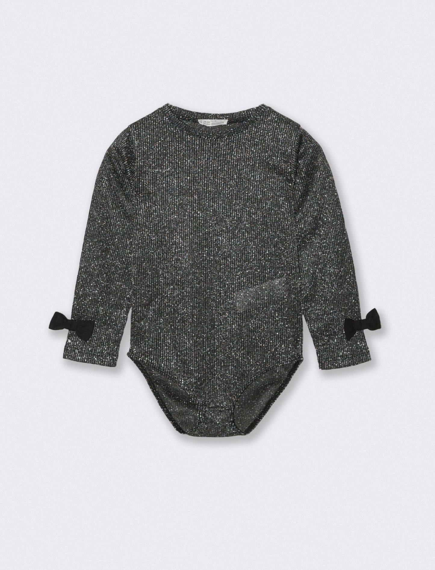 Body tessuto brillante - Nero