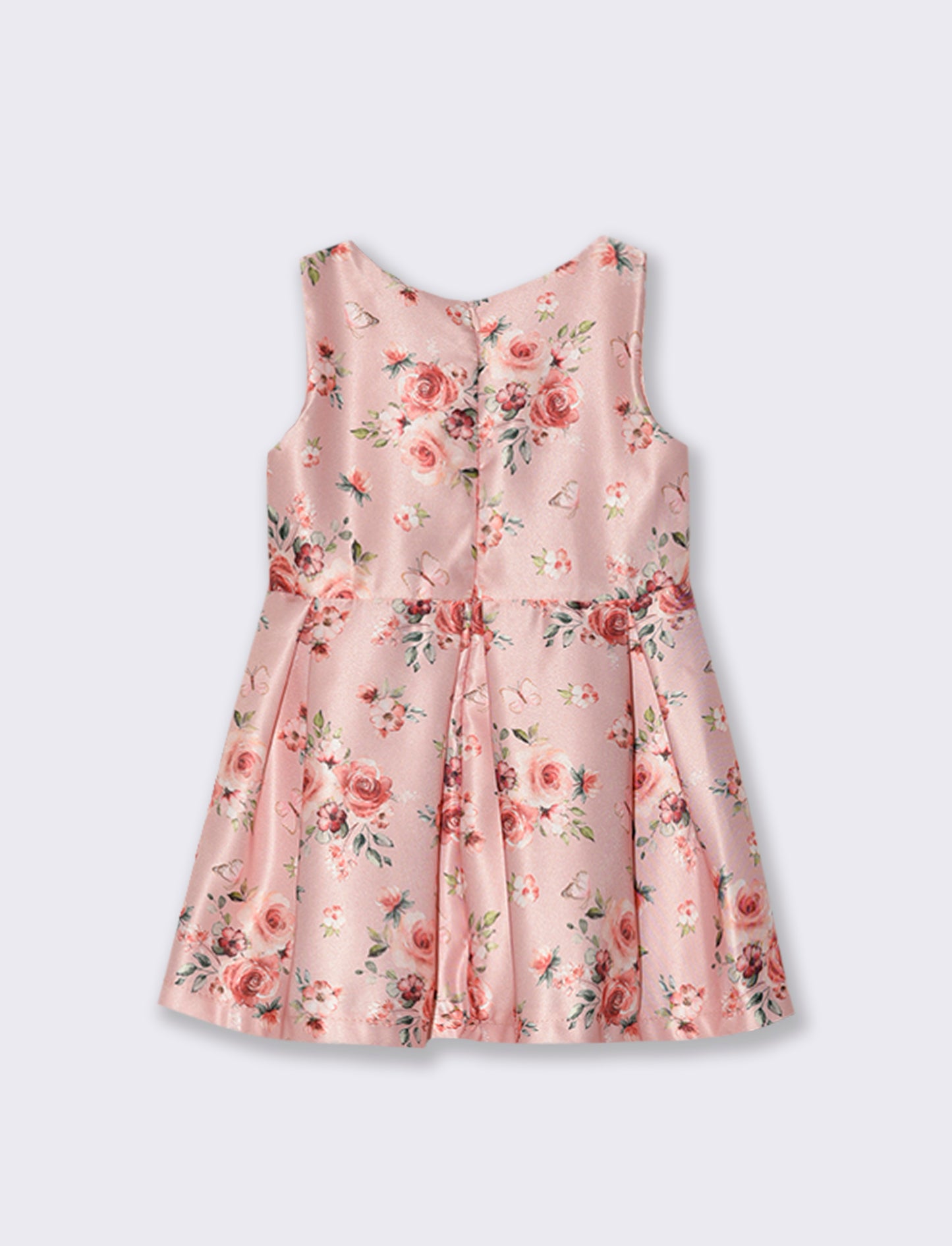 Abito elegante da neonata in tessuto fantasia floreale. - Fantasia