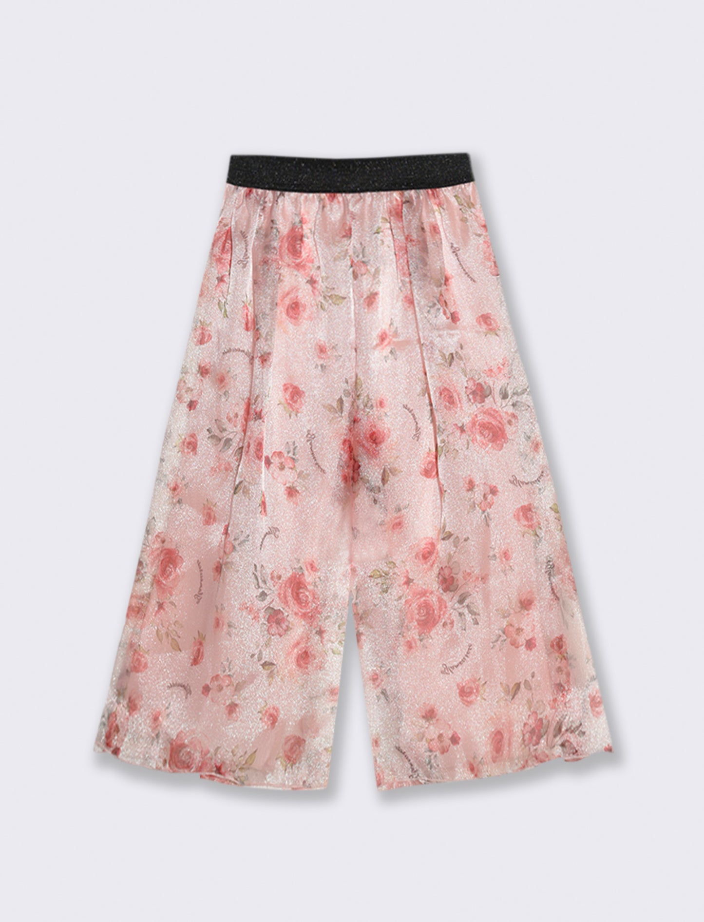 Pantaloni eleganti in tessuto a fantasia floreale. - Fantasia