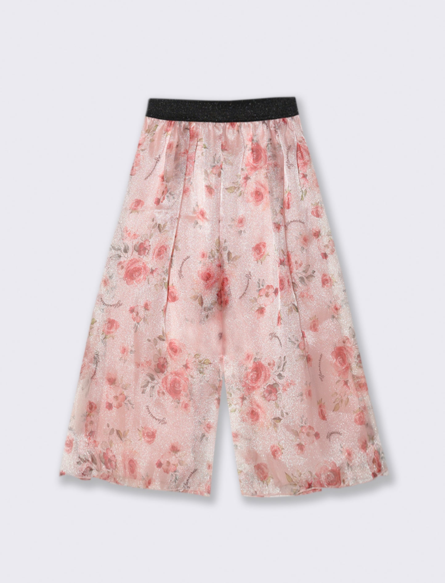 Pantaloni eleganti in tessuto a fantasia floreale. - Fantasia