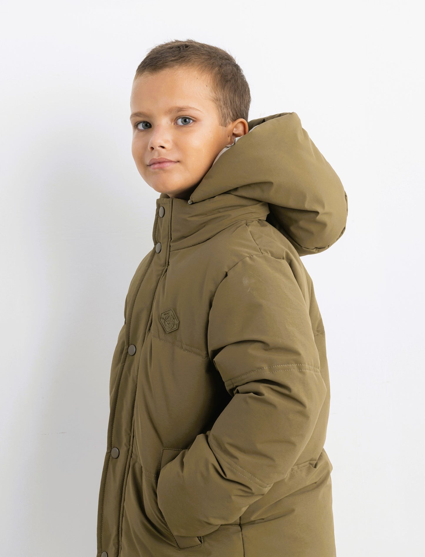 GIUBBOTTO CON CAPPUCCIO - Verde militare