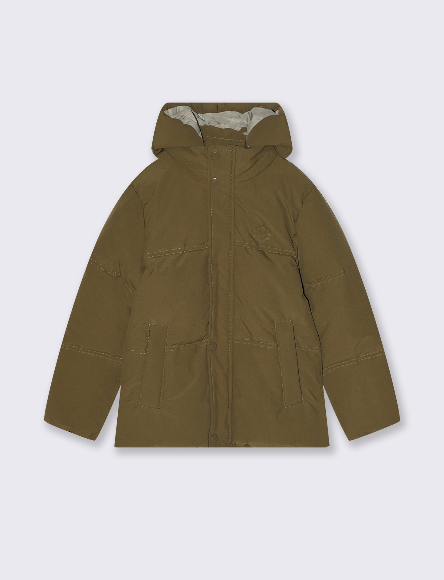 GIUBBOTTO CON CAPPUCCIO - Verde militare