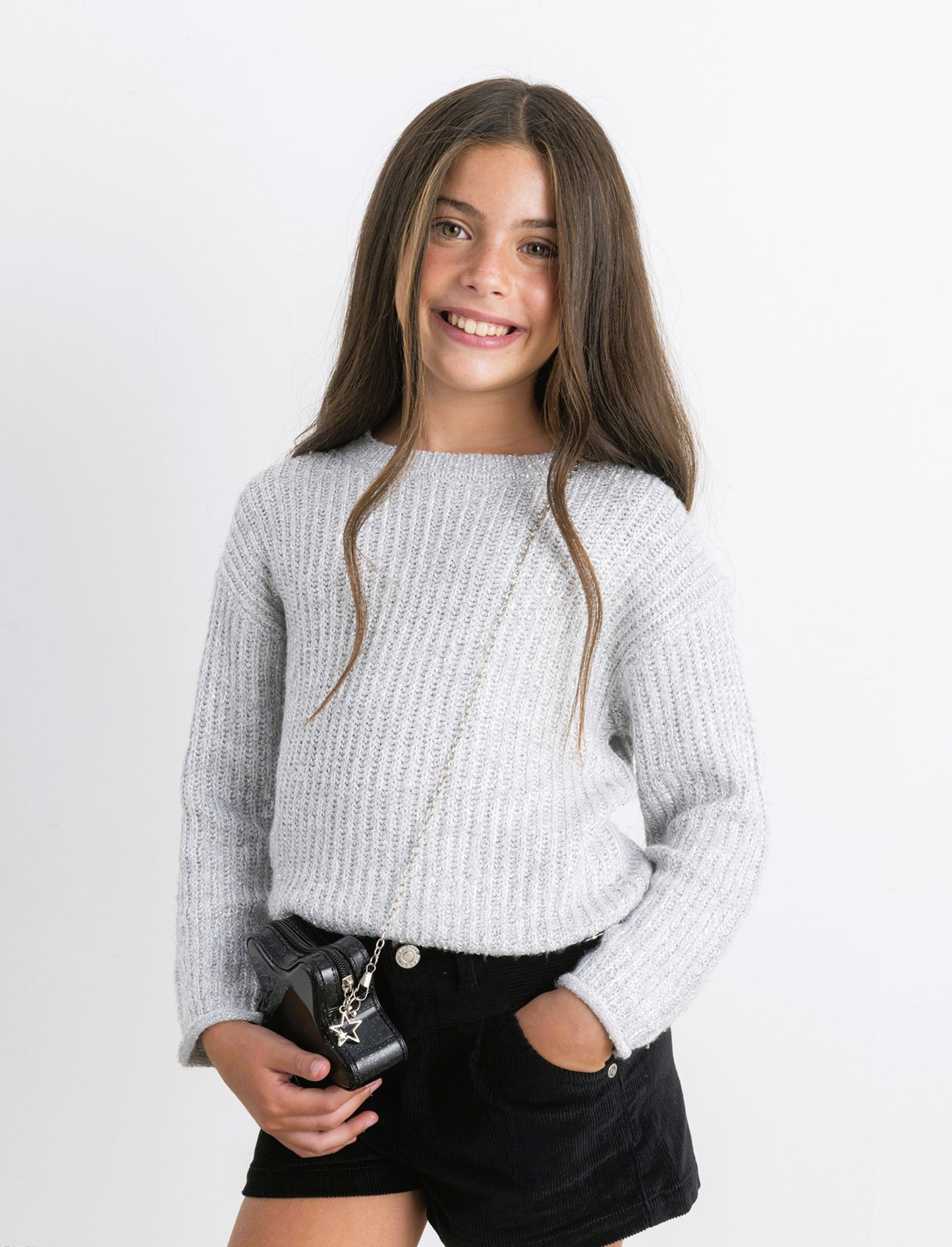 MAGLIONCINO LUREX - Grigio