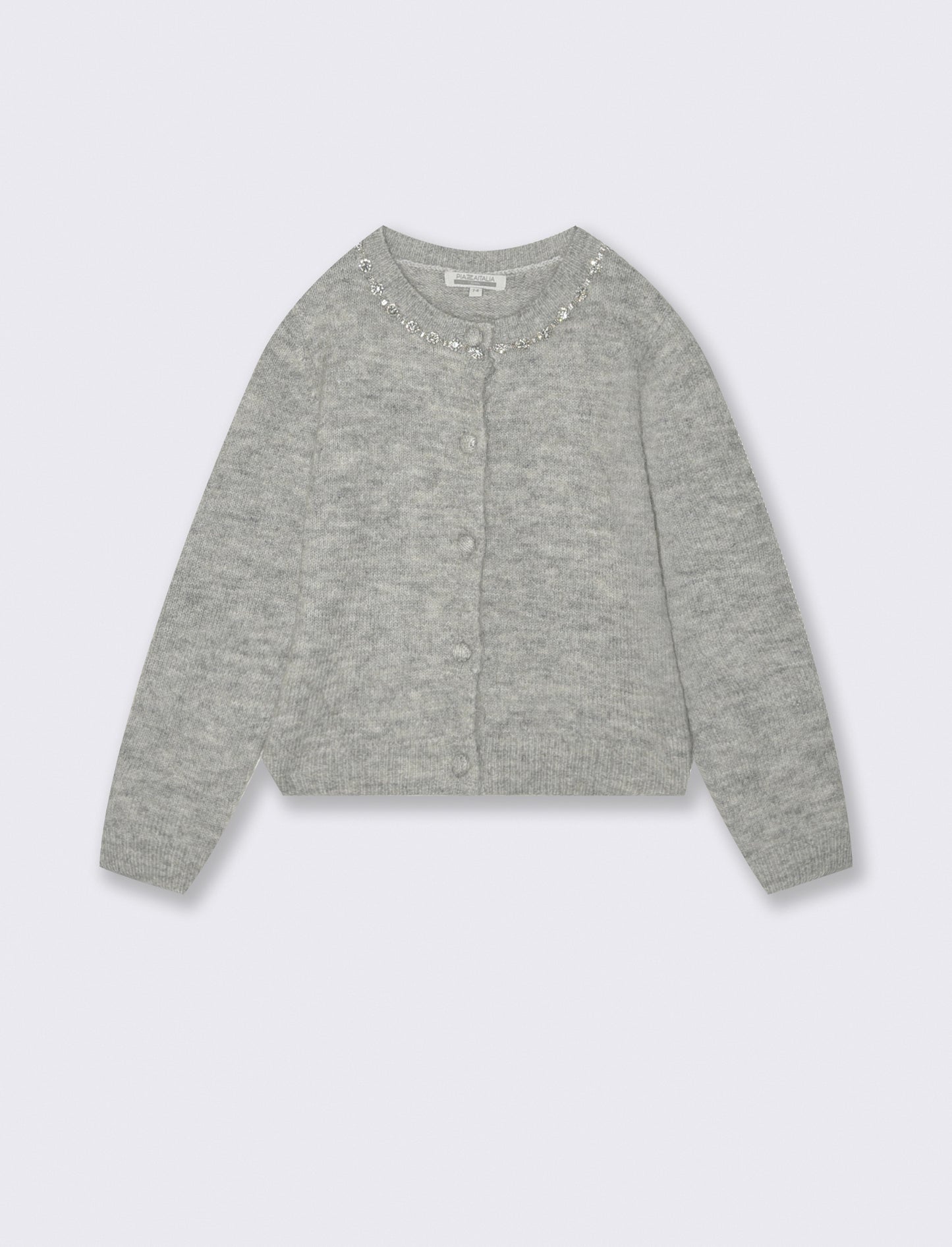 MAGLIA CON BOTTONI - Grigio