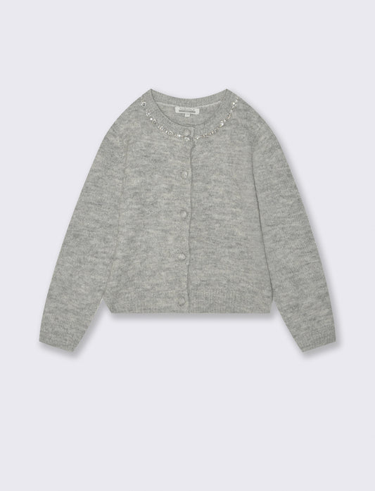 MAGLIA CON BOTTONI - Grigio