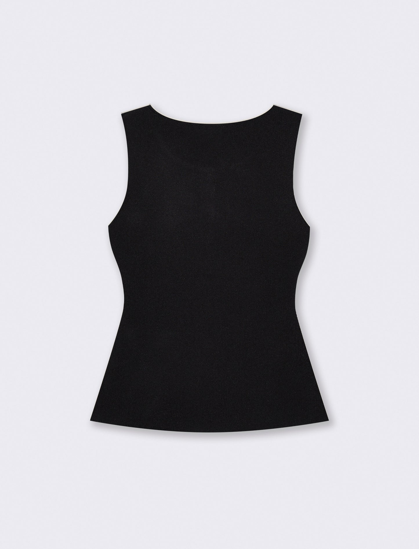 Knitted vest with buttons - Black