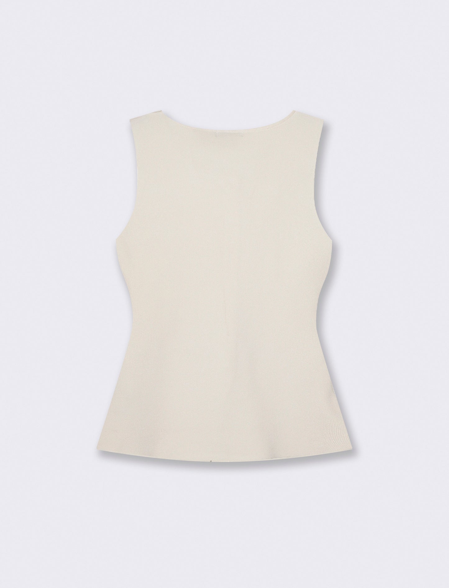 Knitted vest with buttons - Beige