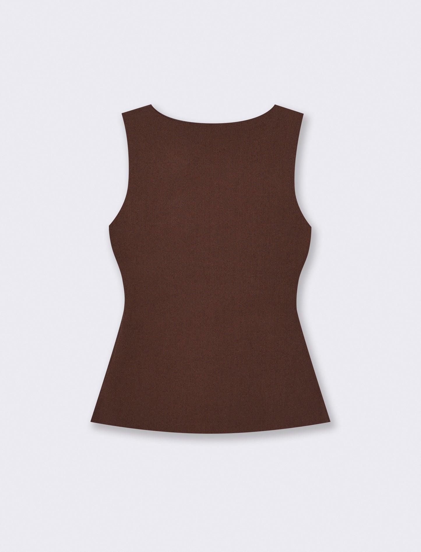 Gilet in maglia con bottoni - Marrone cioccolato