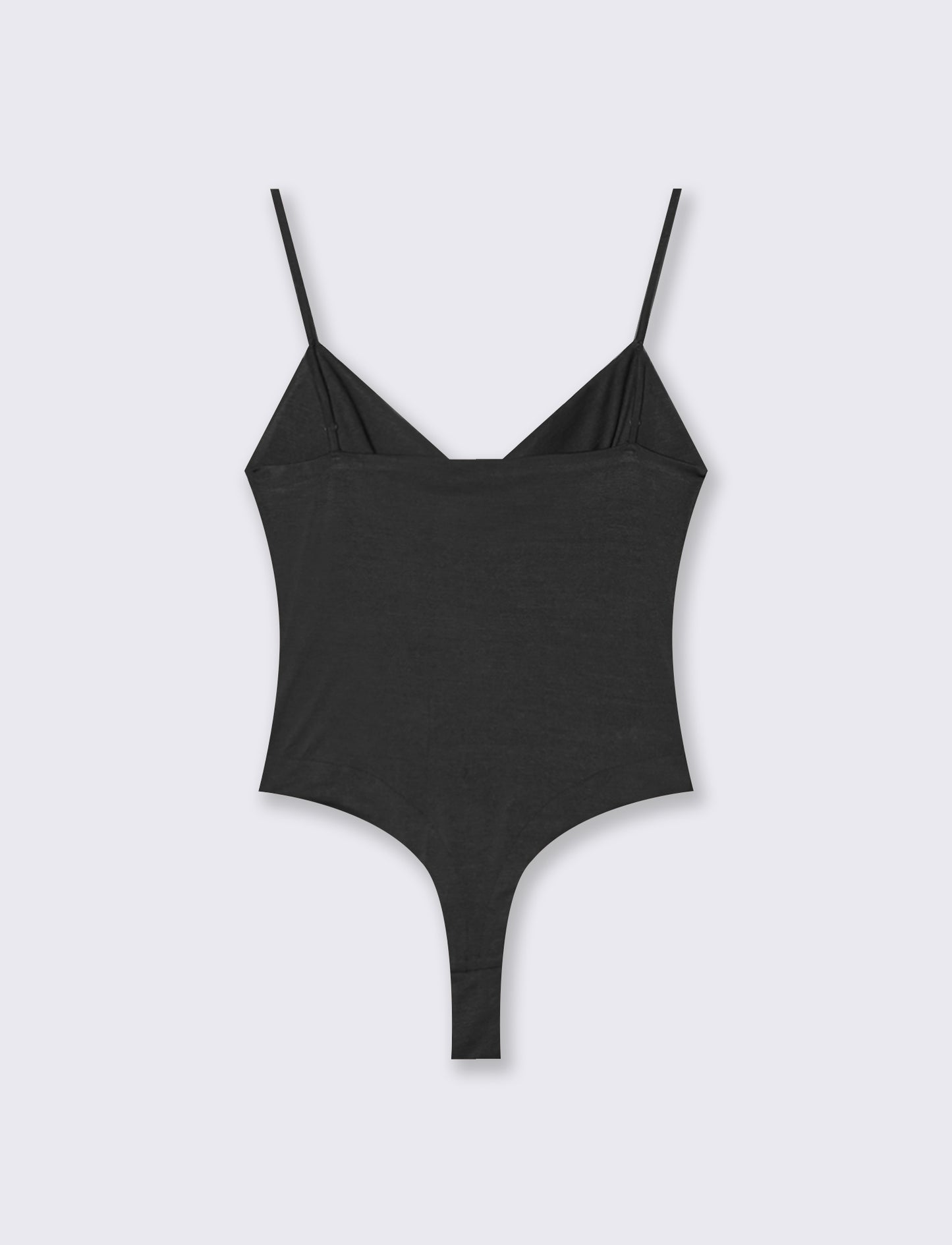 Body with straps and soft neckline - Black