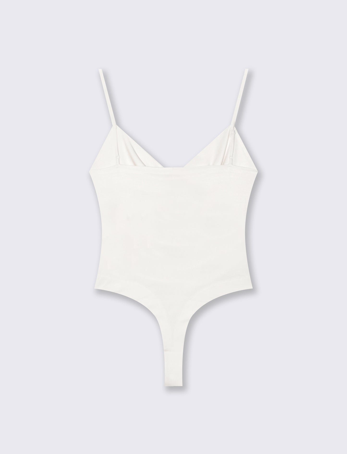 Body con spalline e scollo morbido - Avorio