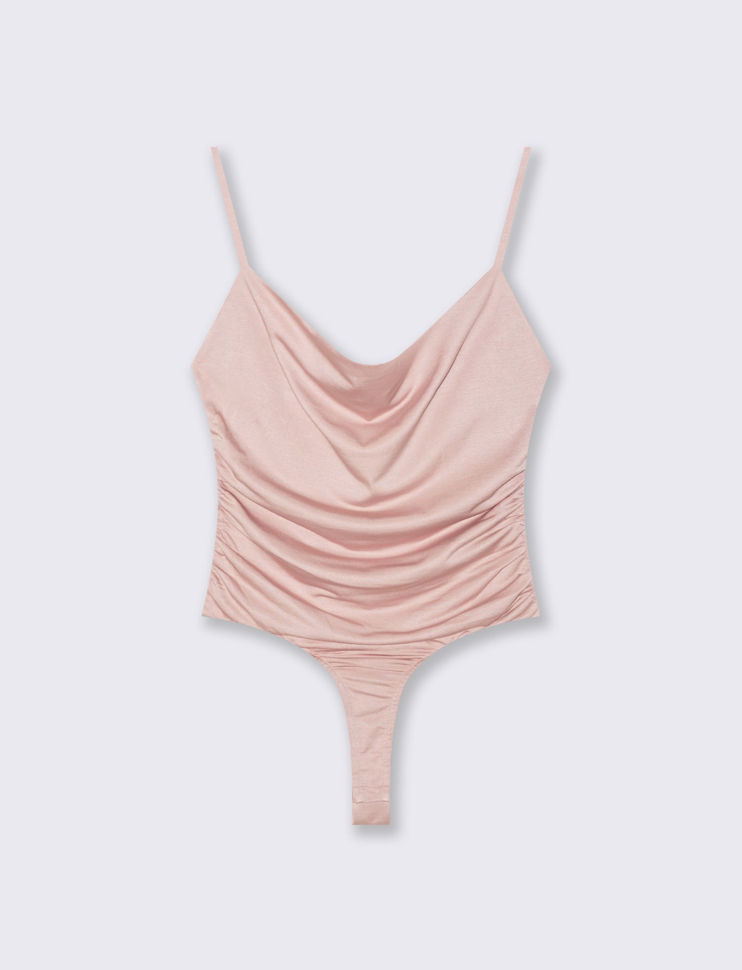 Body con spalline e scollo morbido - Rosa antico